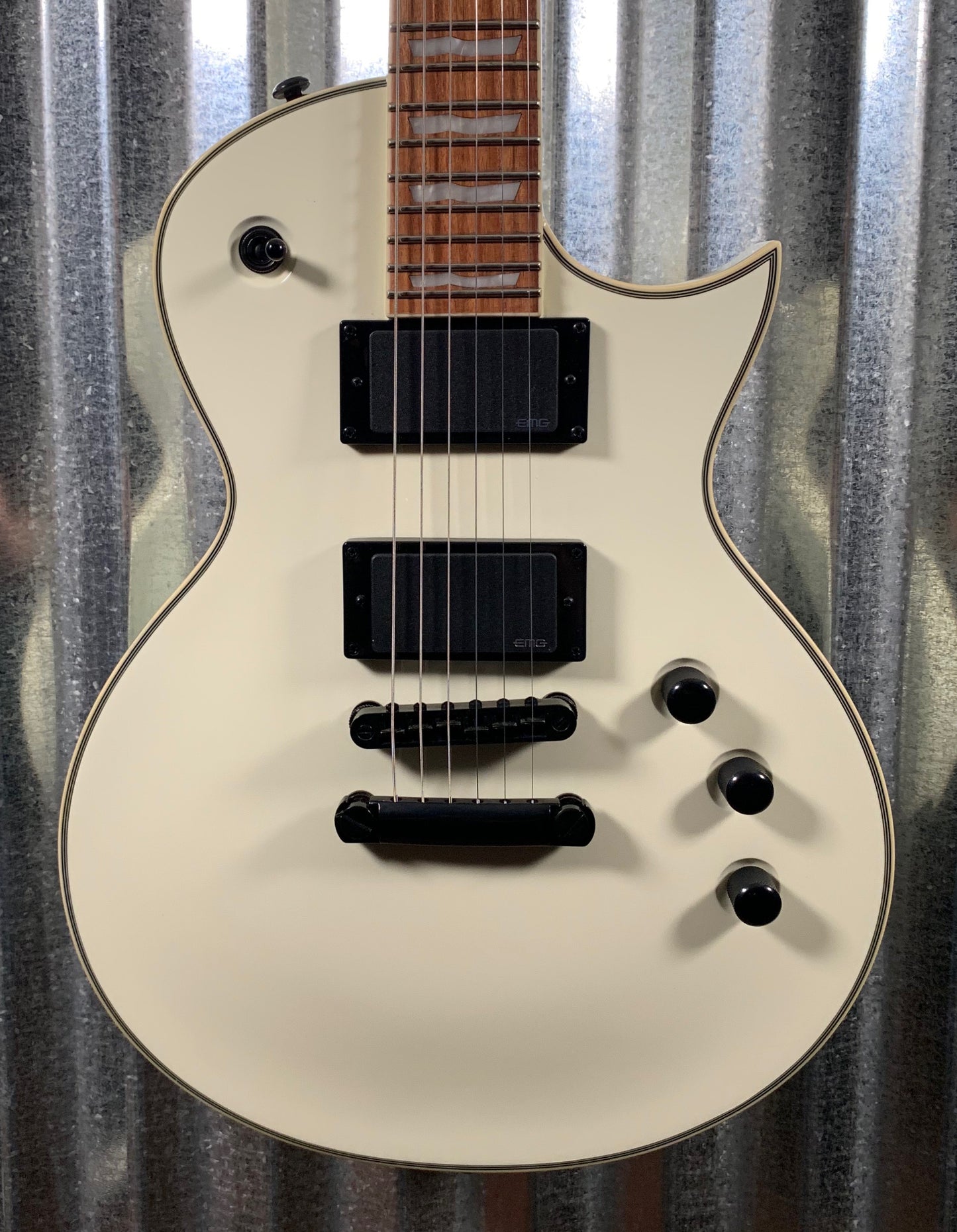ESP LTD EC-401 Olympic White EMG Guitar & Bag LEC401OW #0554 Demo