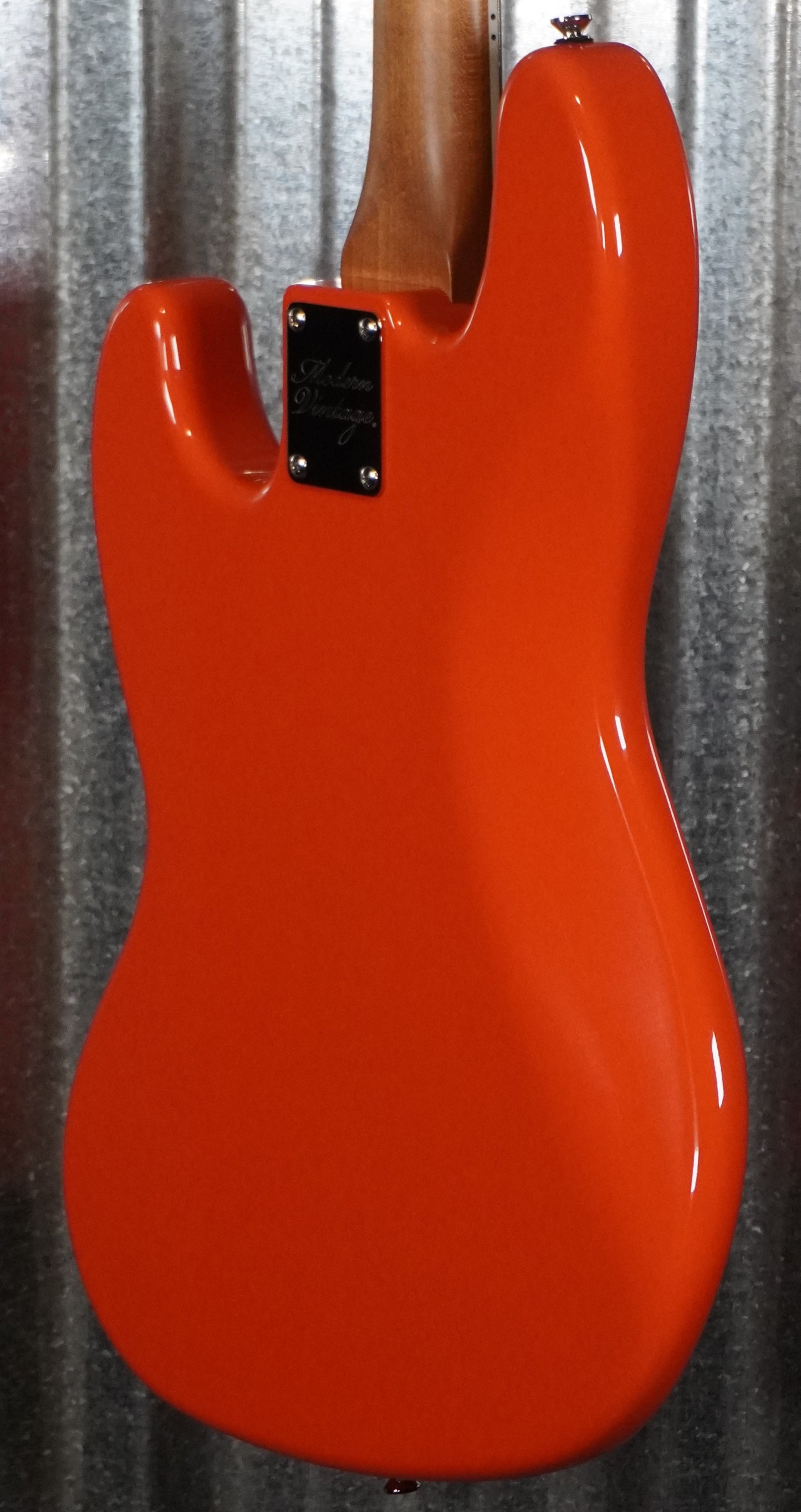 Modern Vintage MVJ4-66 60's Vintage 4 String Jazz Bass Fiesta Red & Bag #1136