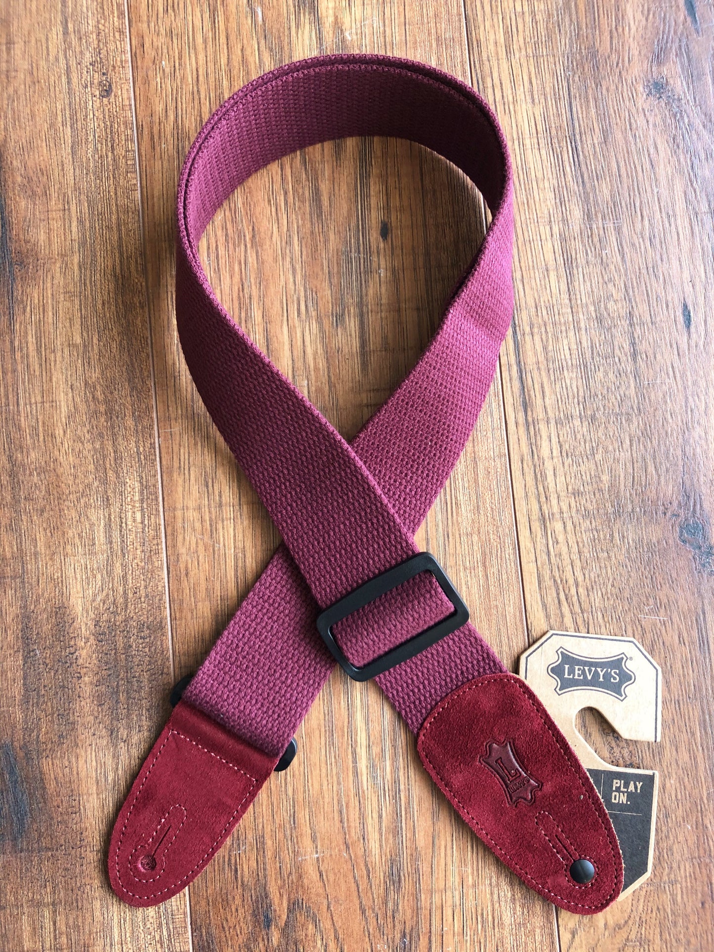 Levy's MC8-BRG 2" Adjustable Cotton Guitar & Bass Strap Burgundy