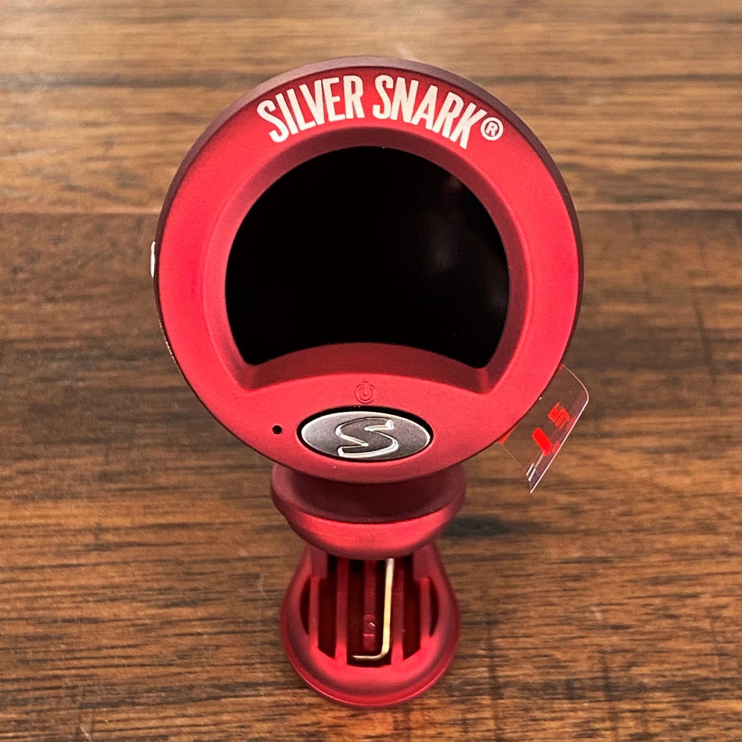 Snark SIL-RED Silver Snark Clip On Chromatic Guitar Bass Tuner Red