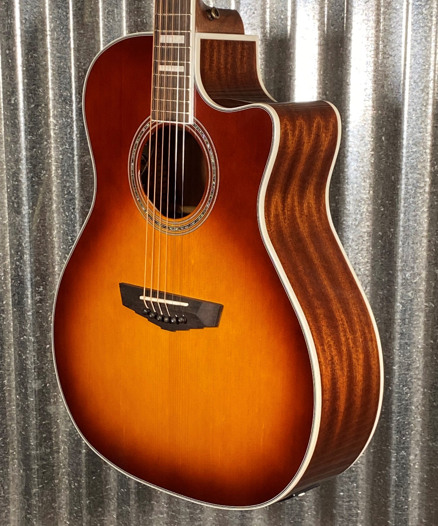 D'Angelico Premier Gramercy Grand Auditorium CE Iced Tea Burst Acoustic Electric Guitar #4843