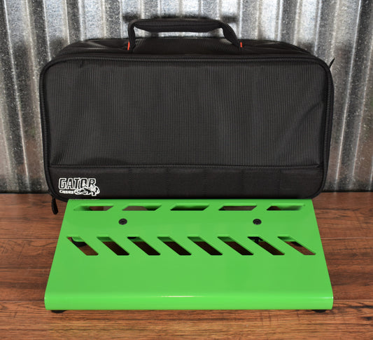 Gator GPB-LAK-GR Small Aluminum Guitar Effect Pedalboard & Bag Screamer Green