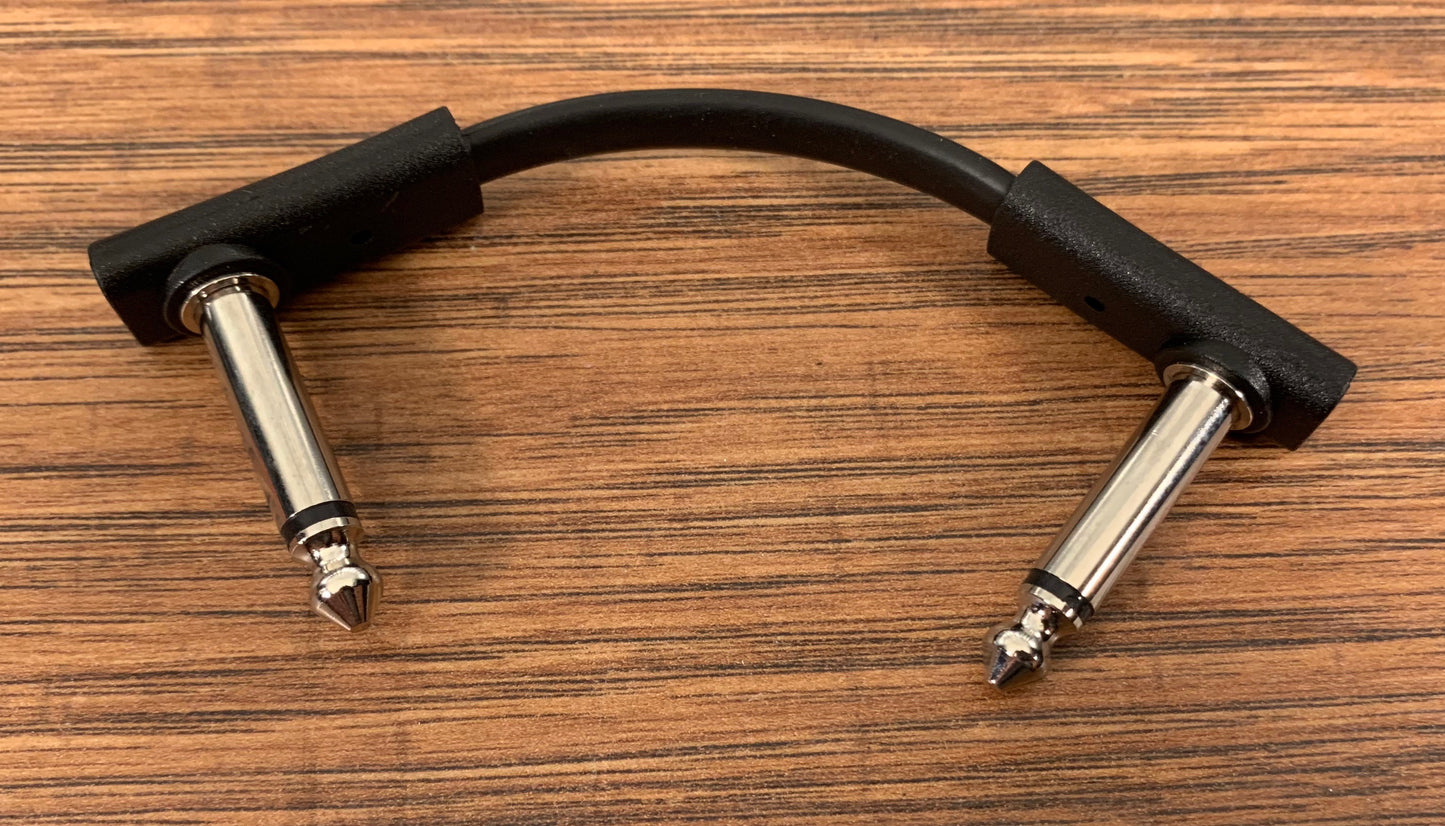 Warwick Rockboard Flat Patch Guitar Bass Pedalboard Cable 5 cm 1.97" Black 3 Pack