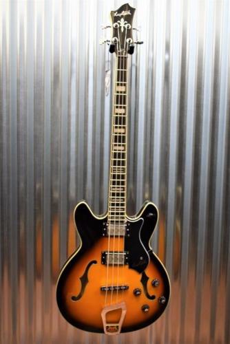 Hagstrom Viking Bass 4 String Tobacco Sunburst Semi Hollow VIKB-TSB #0063