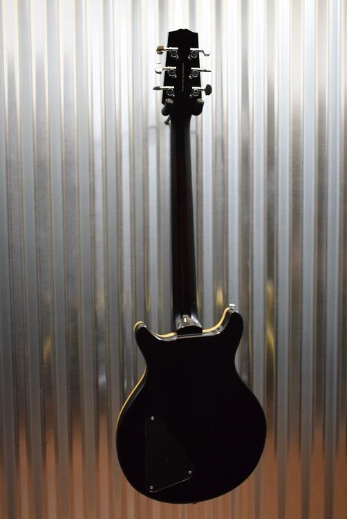 Hamer Guitars Sunburst Archtop Flame Trans Black Electric Guitar #136