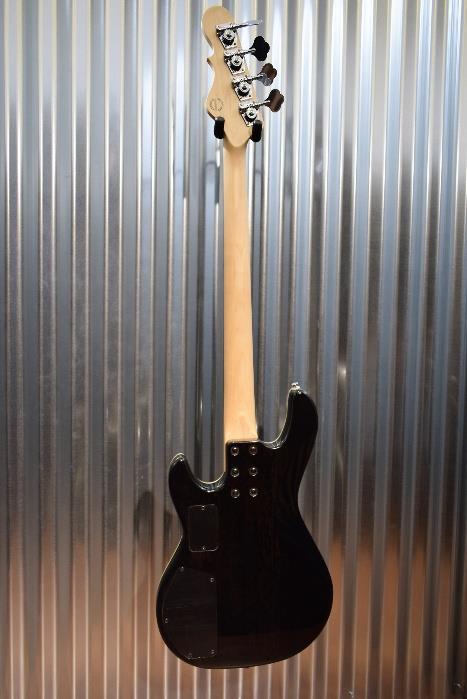 G&L Tribute M-2000 GTS 4 String Carved Flame Top Trans Black Bass #6390