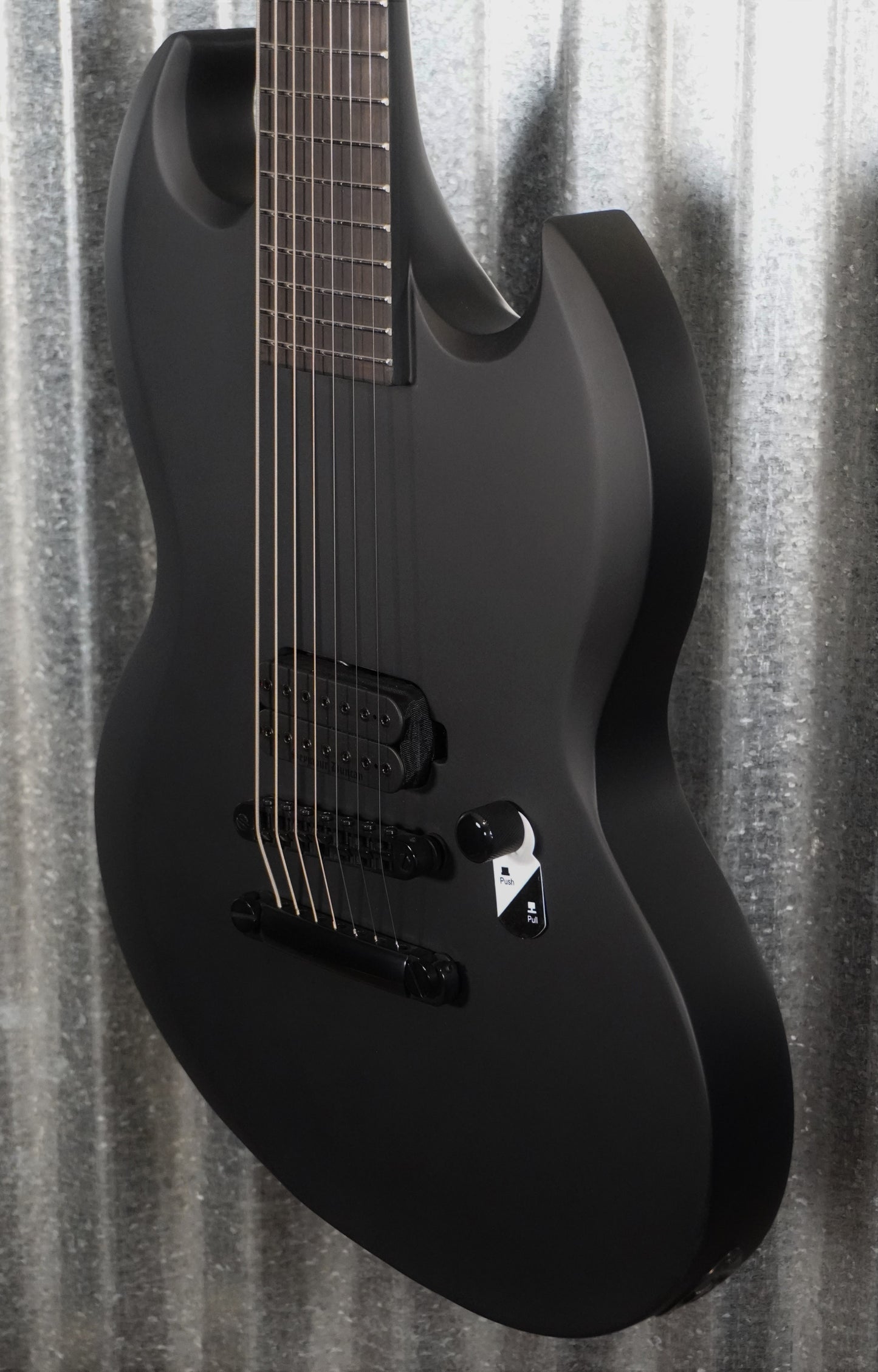 ESP LTD Viper 7 Baritone Black Metal Guitar LVIPER7BBKMBLKS #1026