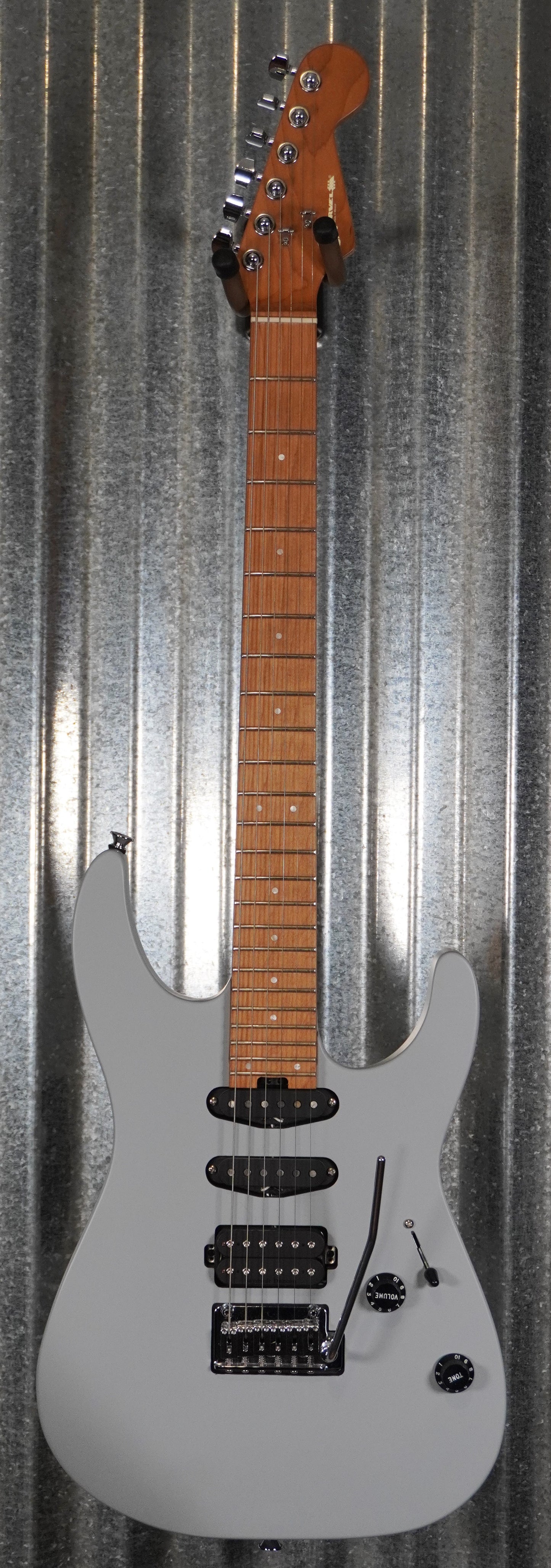 Charvel Pro-Mod DK24 HSS 2PT CM Satin Primer Gray Guitar & Case #9730 Used