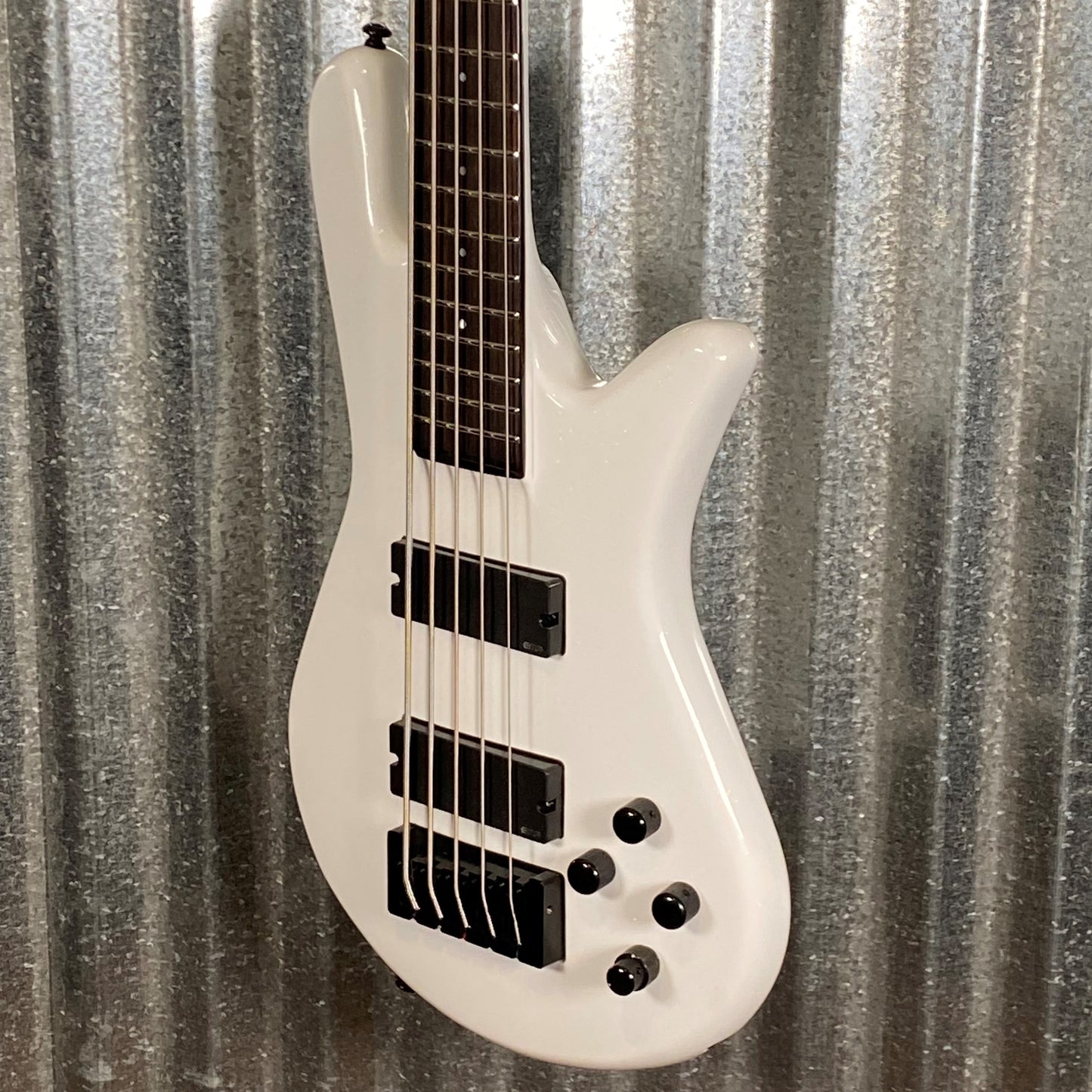 Spector NS Ethos 5 String Bass White Sparkle Gloss NSETHOS5WH & Bag #1165