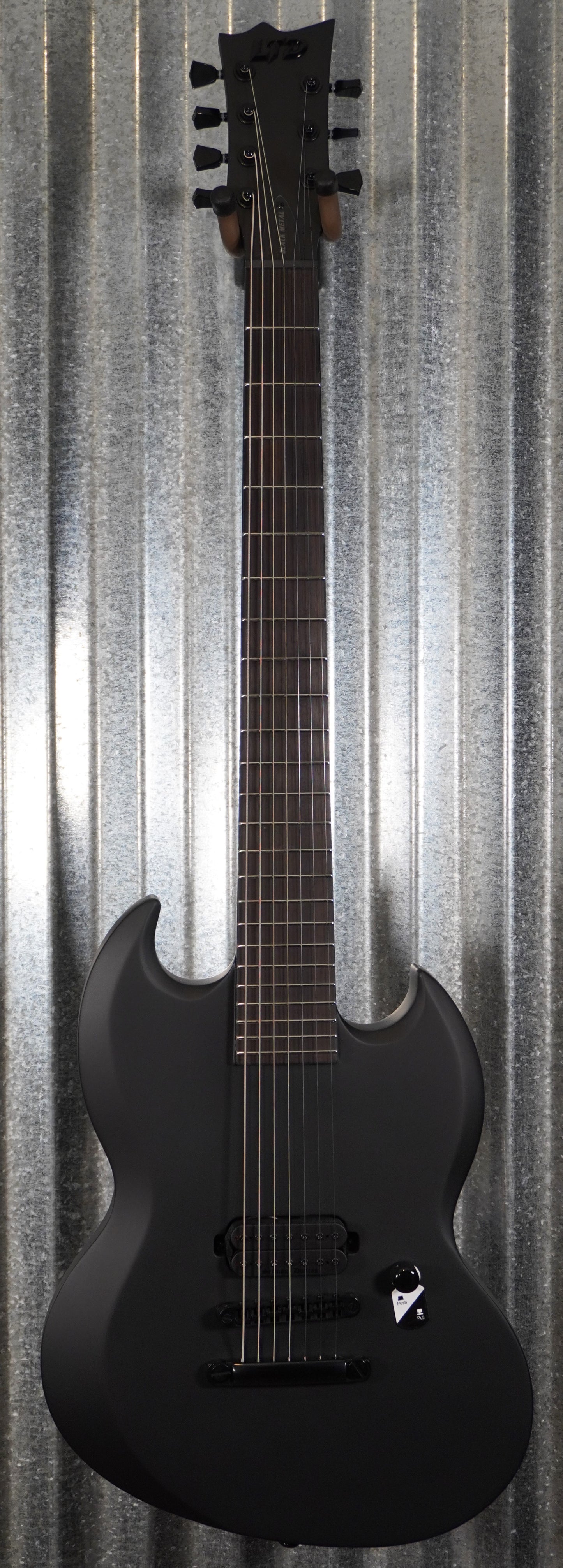 ESP LTD Viper 7 Baritone Black Metal Guitar LVIPER7BBKMBLKS #1026