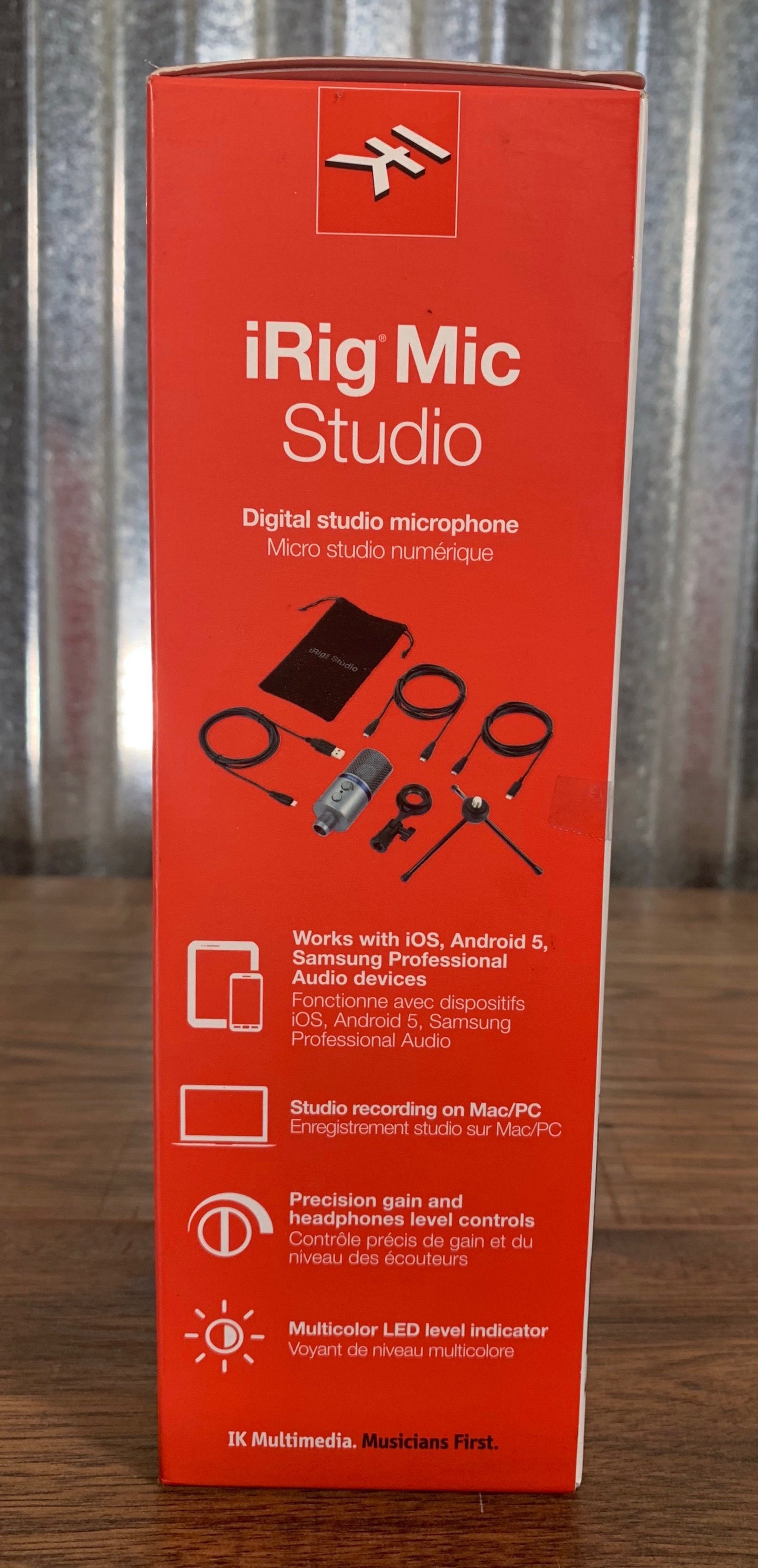 IK Multimedia iRig Mic Studio Silver Large Diaphragm Recording Microphone Open Box