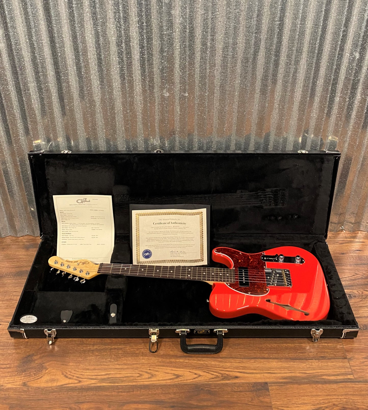 G&L USA ASAT Classic Bluesboy 90 Semi Hollow Fullerton Red Guitar #6040