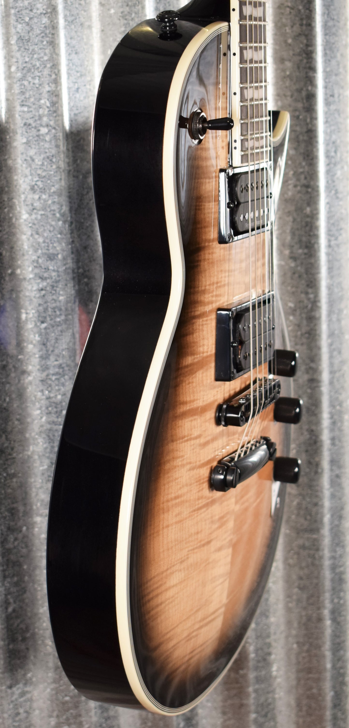 ESP LTD EC-1000T Flame Black Natural Burst Seymour Duncan Guitar LEC1000TFMBLKNB #0219 Demo