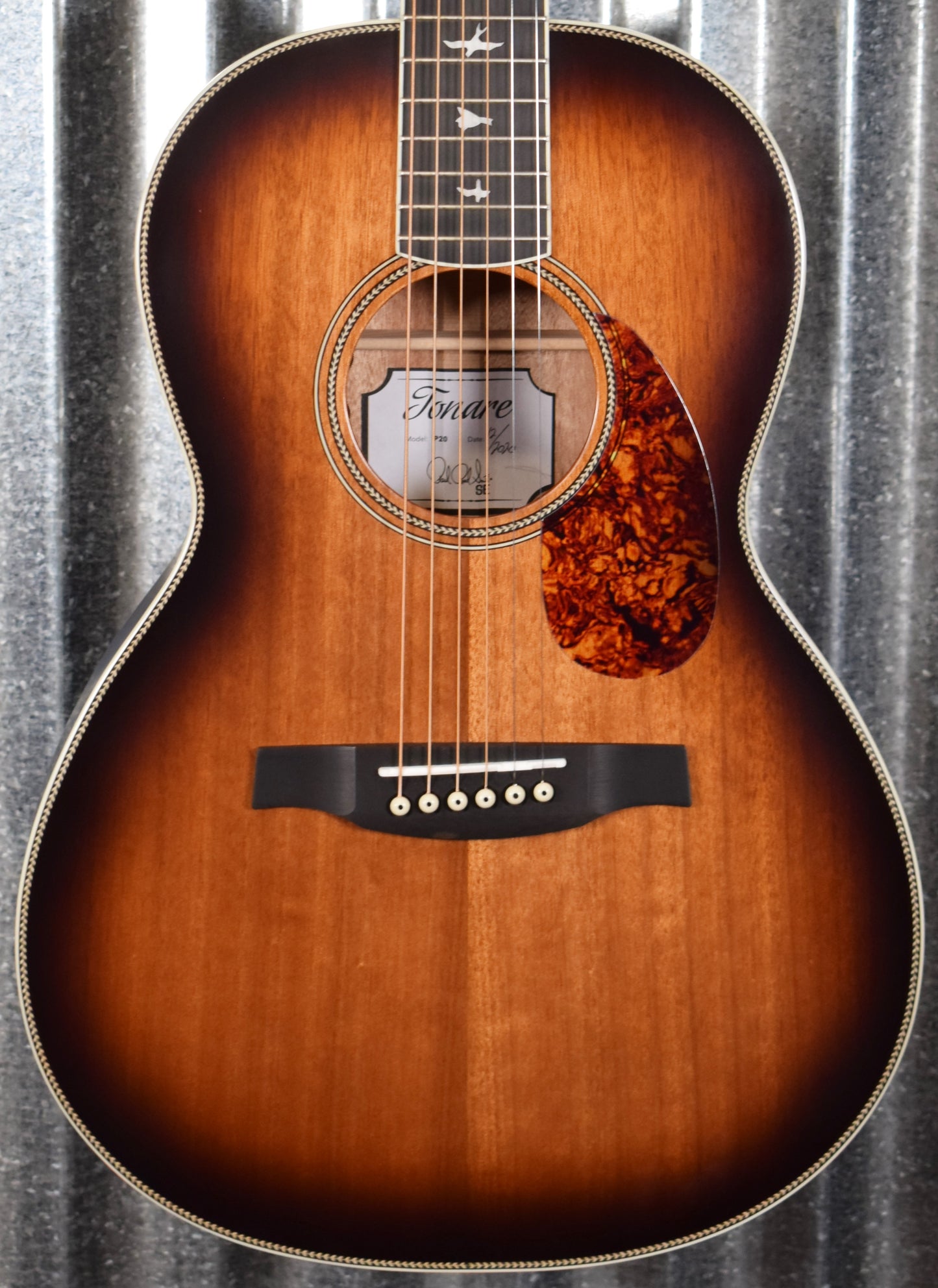 PRS Paul Reed Smith SE Parlor Tobacco Sunburst Acoustic Electric Guitar & Bag #8717