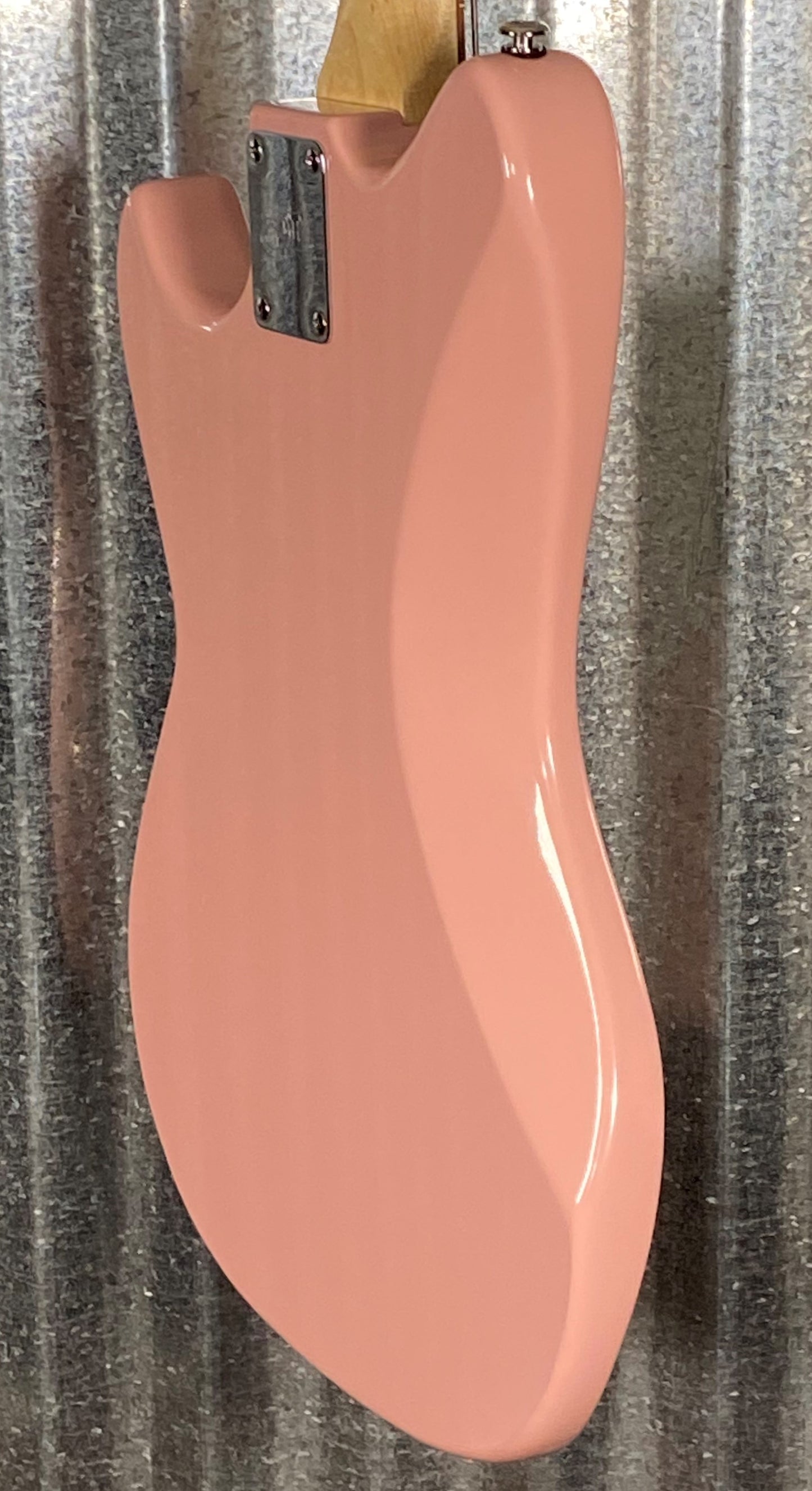 G&L USA Fullerton Deluxe Fallout Bass 4 String Short Scale Shell Pink & Bag #1009