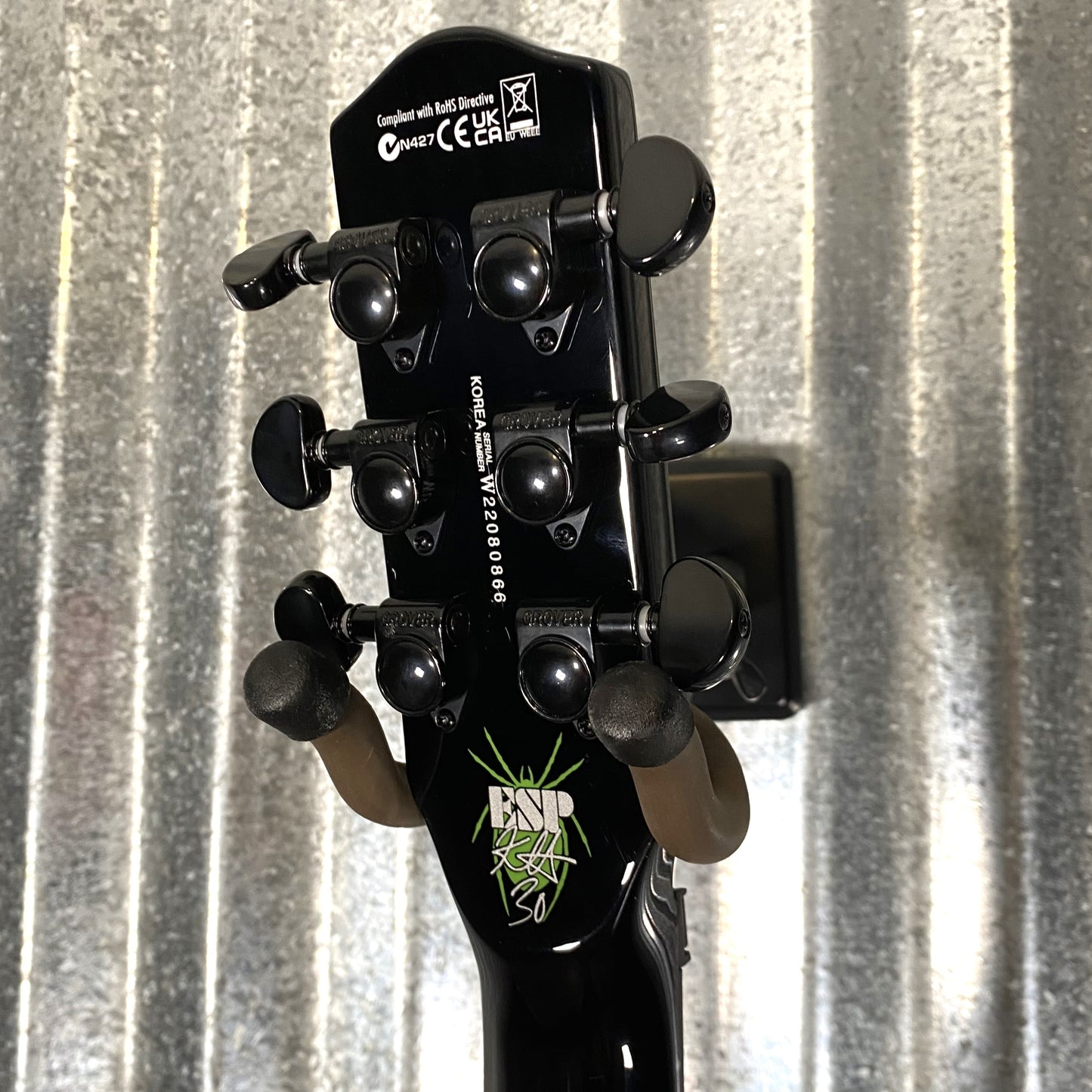 ESP LTD KH-3 30th Anniversary Spider Kirk Hammett Black EMG Guitar & Case #0866 Used