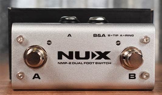 NUX NMP-2 Dual Button Footswitch Controller Latch or Momentary Guitar Effect Pedal
