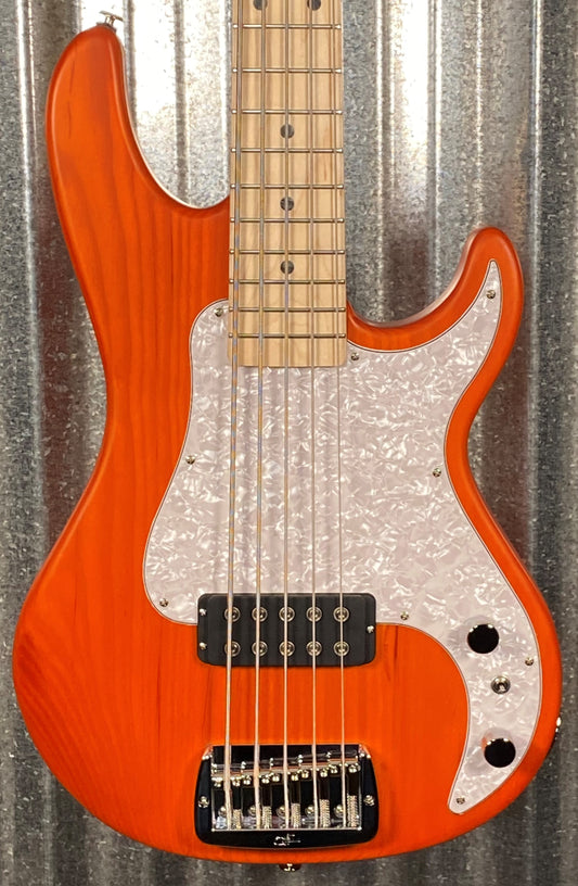 G&L USA Kiloton 5 Clear Orange Frost 5 String Bass & Case #2135