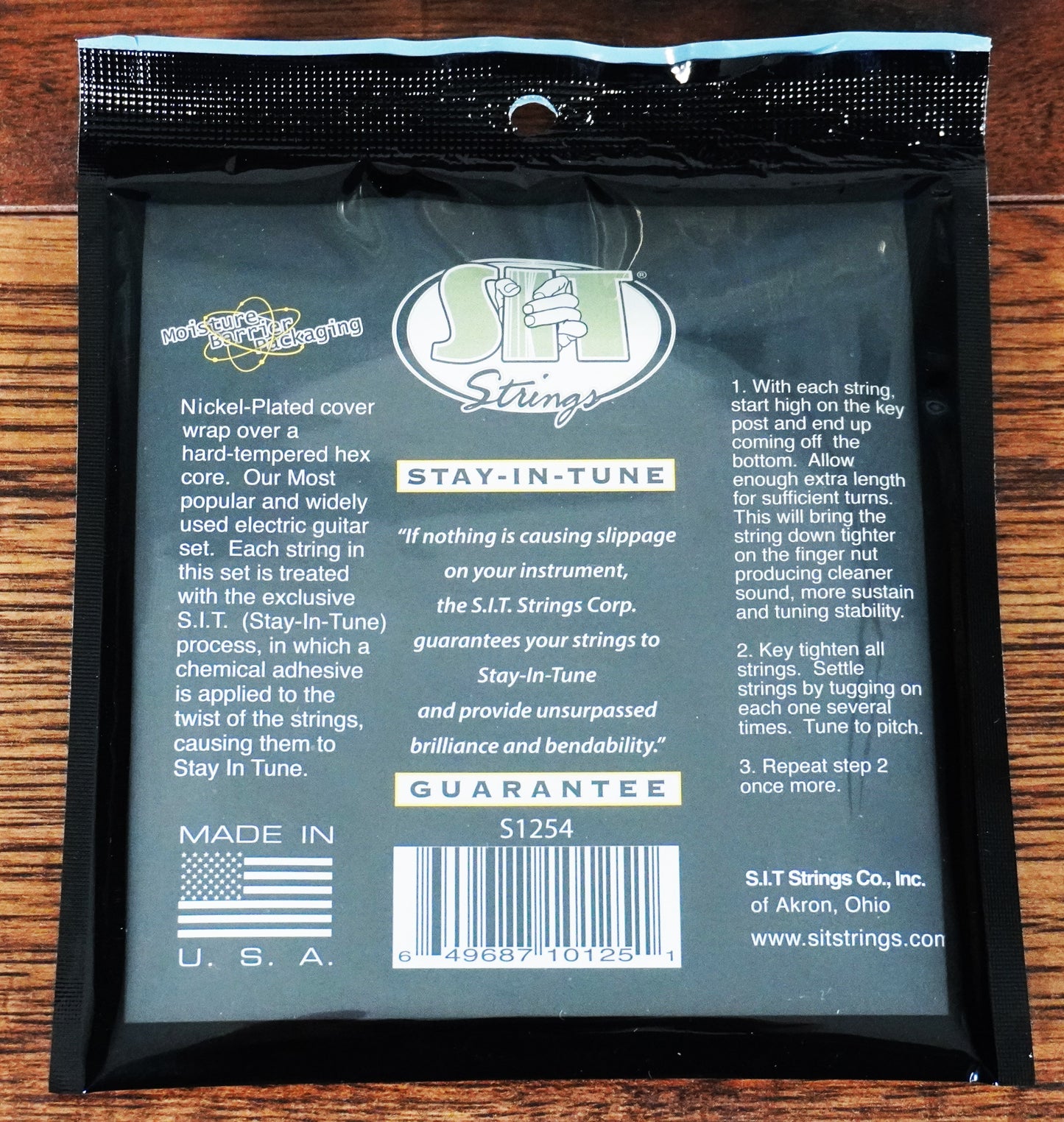 SIT Strings S1254 Power Wound Nickel Custom Medium Heavy Electric Guitar String Set 3 Pack