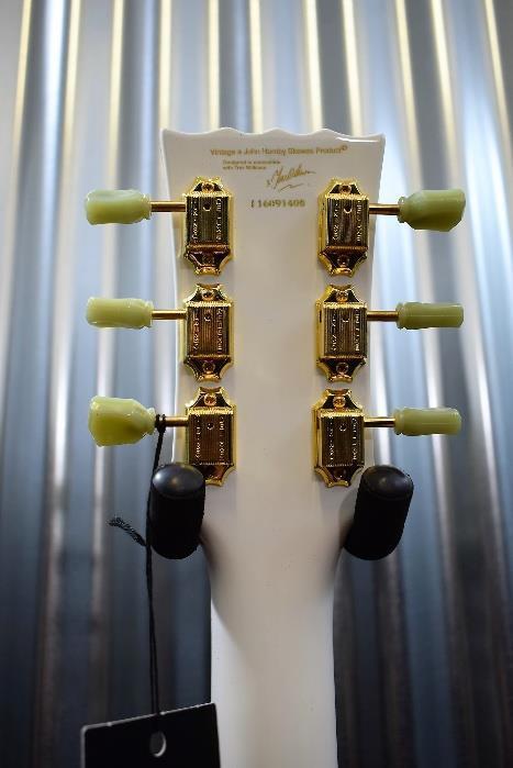 Vintage Guitars Reissued Series V100AW Arctic White Carved Top Guitar