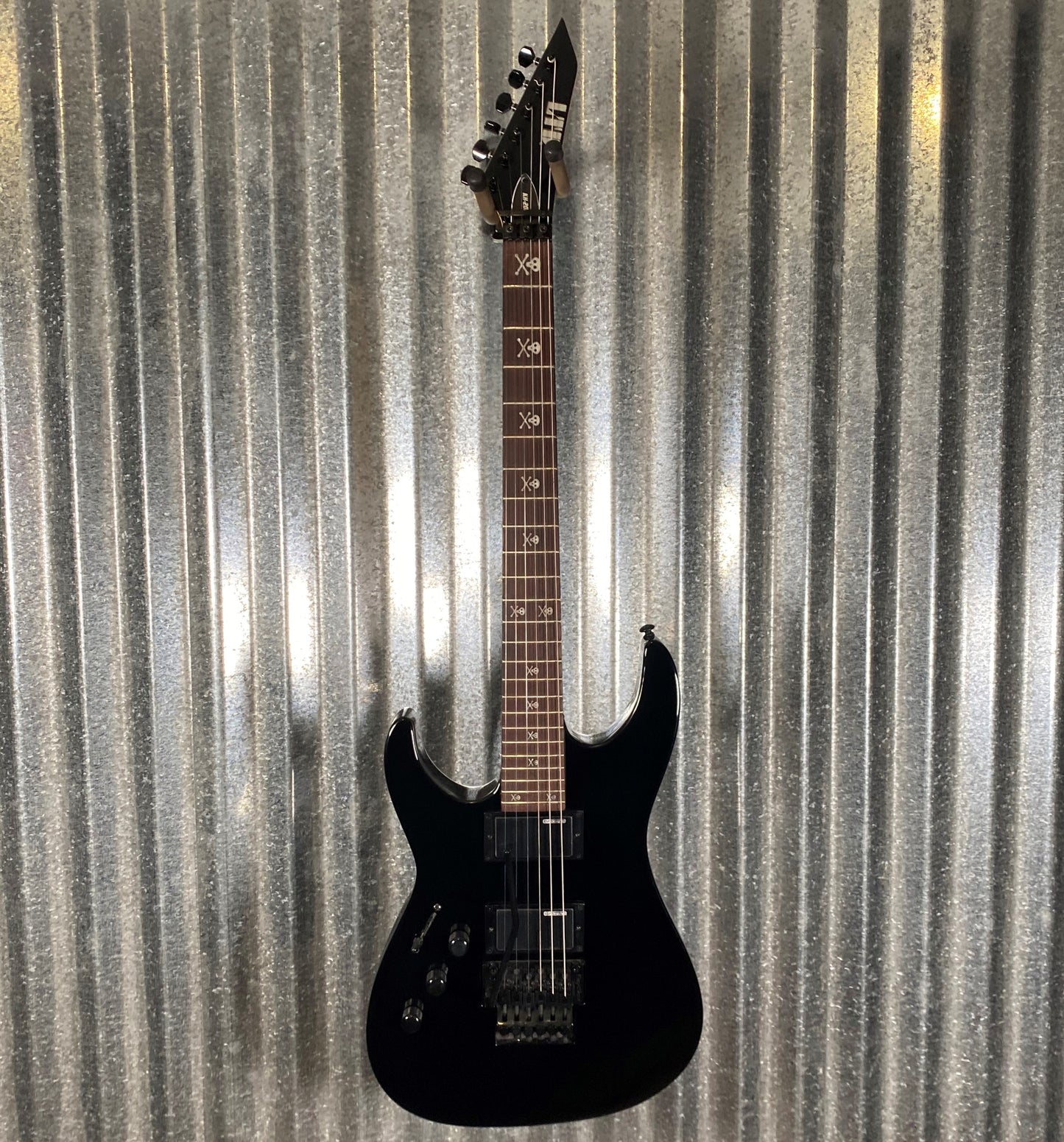 ESP LTD KH-202 Kirk Hammett Signature Gloss Black Guitar Left Hand #0444 Used