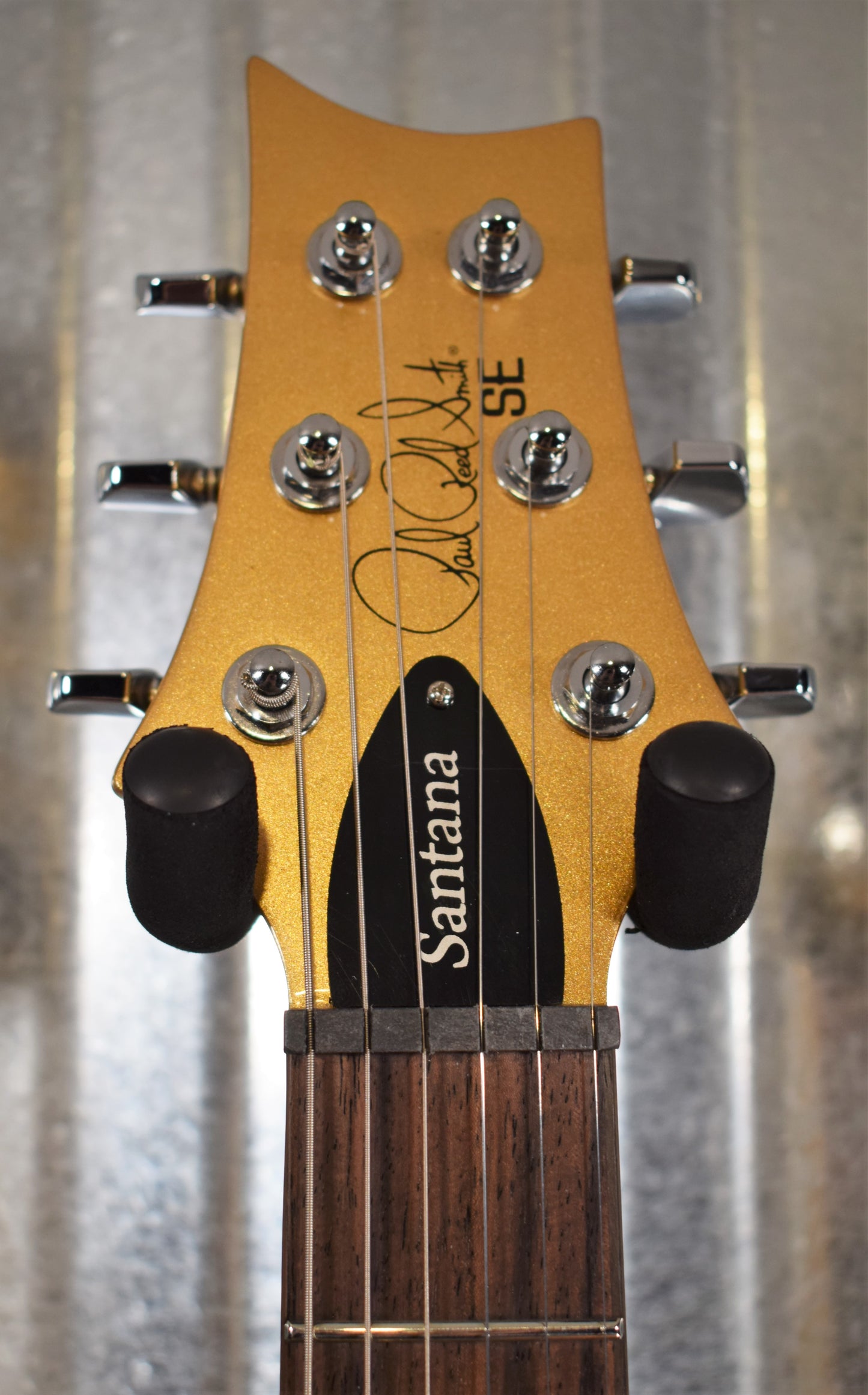 PRS Paul Reed Smith SE Santana Singlecut Tremolo Egyptian Gold Metallic Guitar & Bag #4923