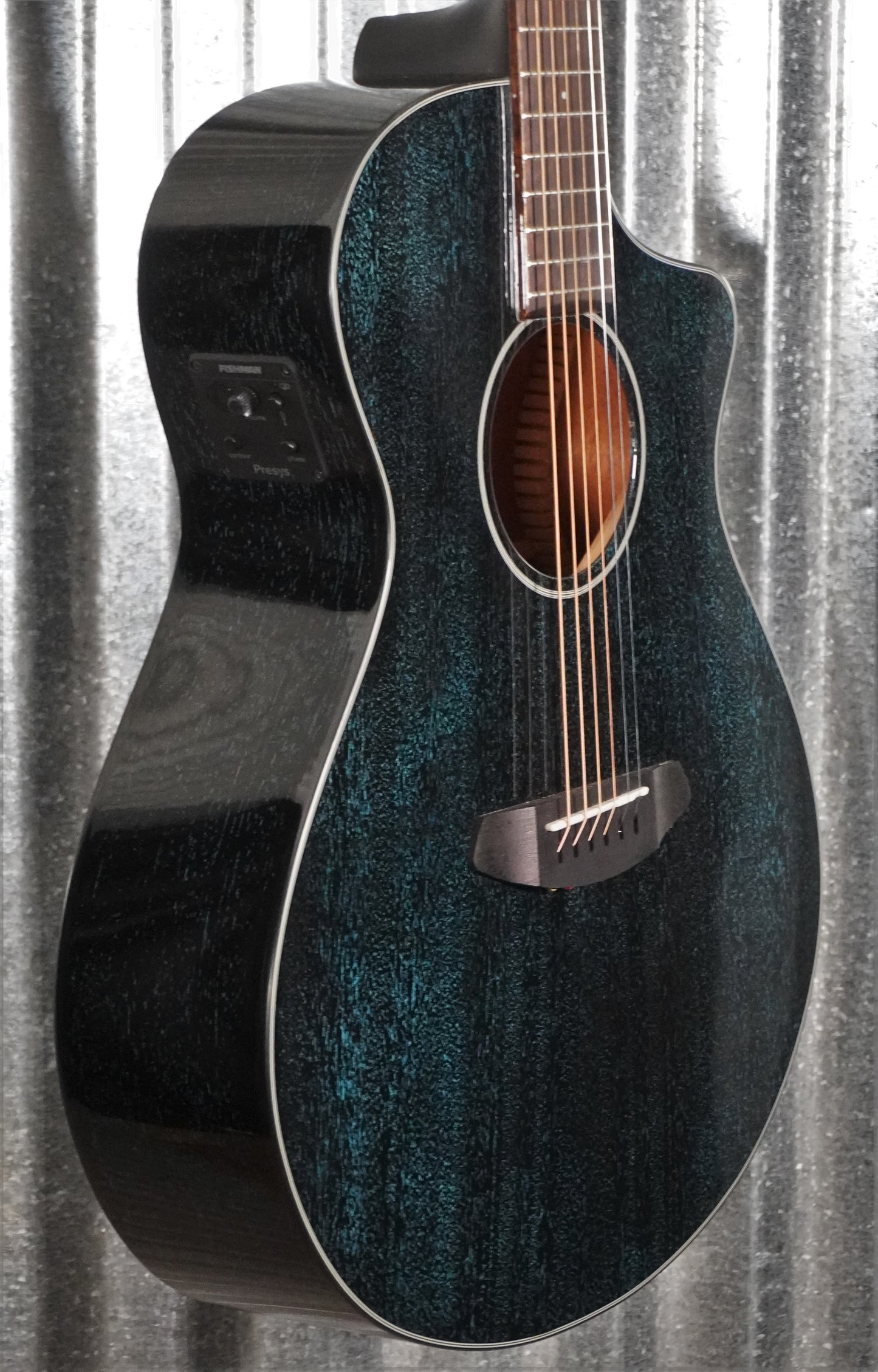 Breedlove Rainforest S Concert Midnight Blue CE Mahogany Acoustic Electric Guitar #2173