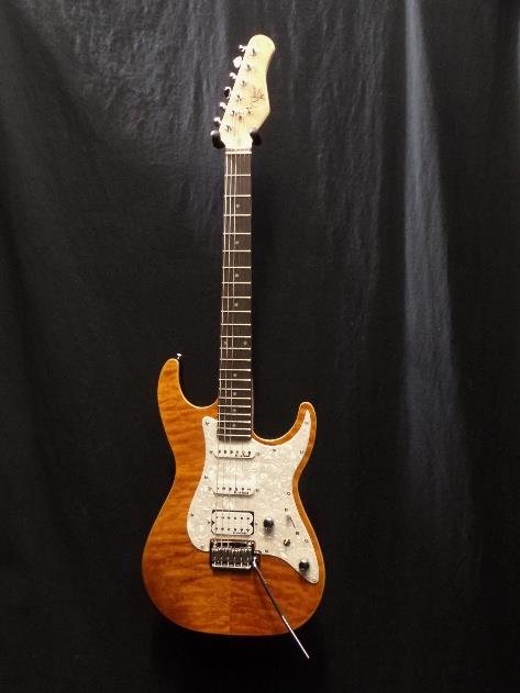 Michael Kelly 1965 Amber Electric Guitar Rockfield Pickups & Gig Bag #0071