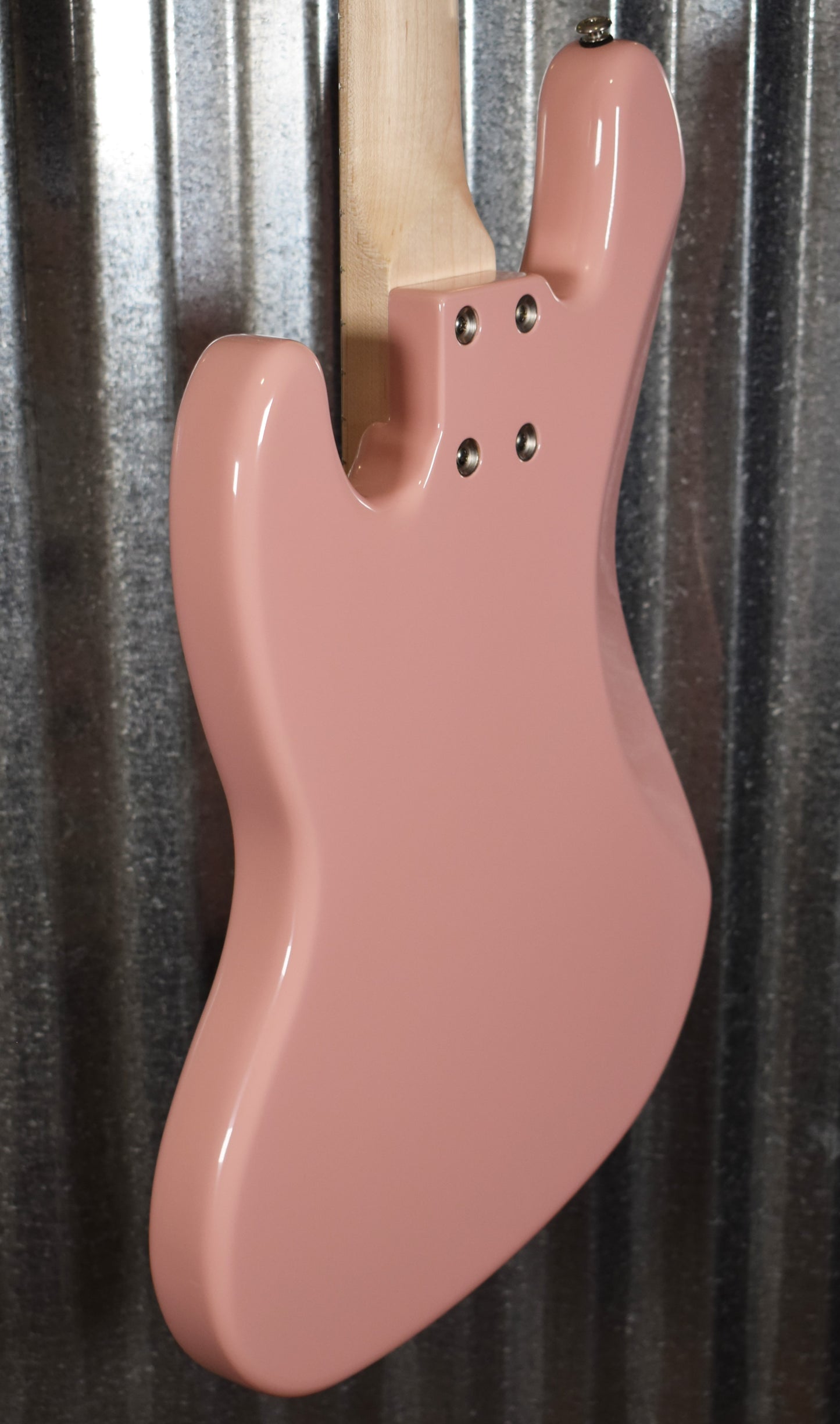 G&L USA JB-5 Shell Pink 5 String Jazz Bass Maple Satin Neck & Case #6099