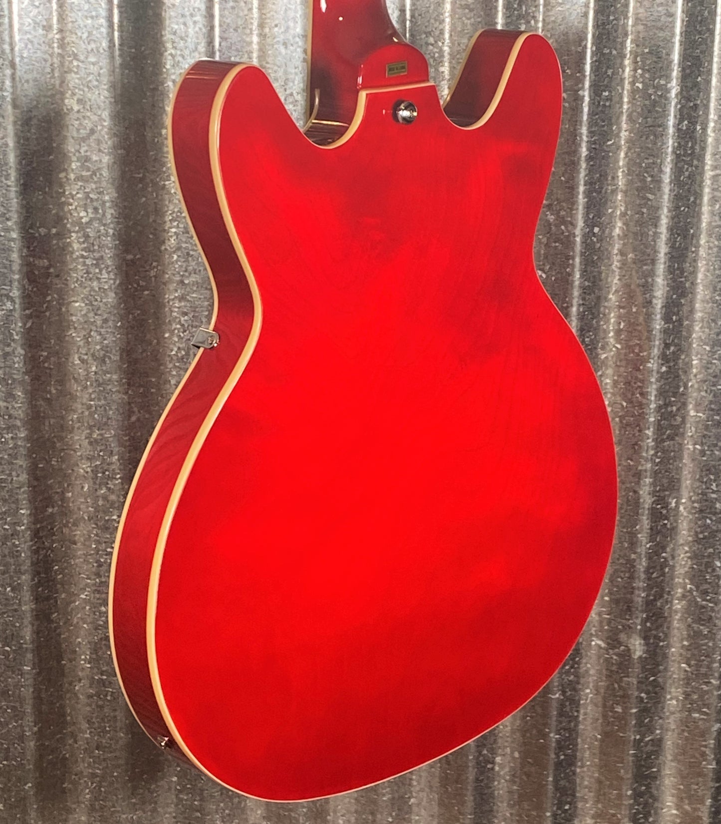 Hagstrom VIKB-WCT Viking 4 String Semi Hollow Short Scale Bass Wild Cherry Transparent #0723