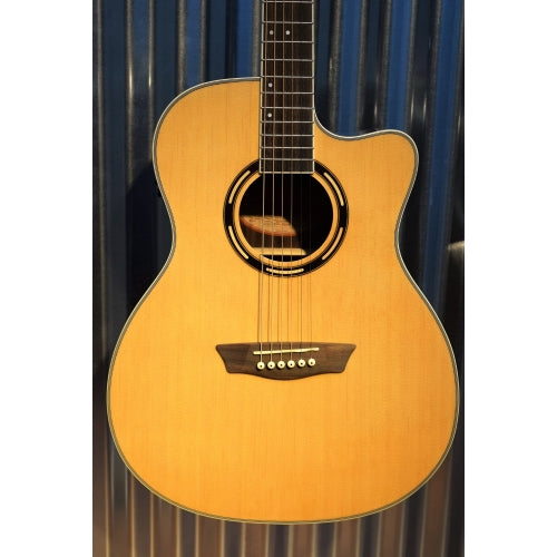 Washburn Guitars AG20CEK Natural Solid Spruce Acoustic Electric Guitar & Case