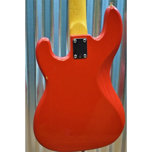 Cort Precision Single Pickup Maple Neck Red Body Electric Bass Guitar Used