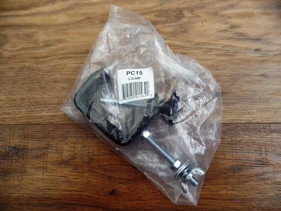 MBT Lighting PC15 Adjustable Stage Lighting C-Clamp With 3" Extention Bolt Mount