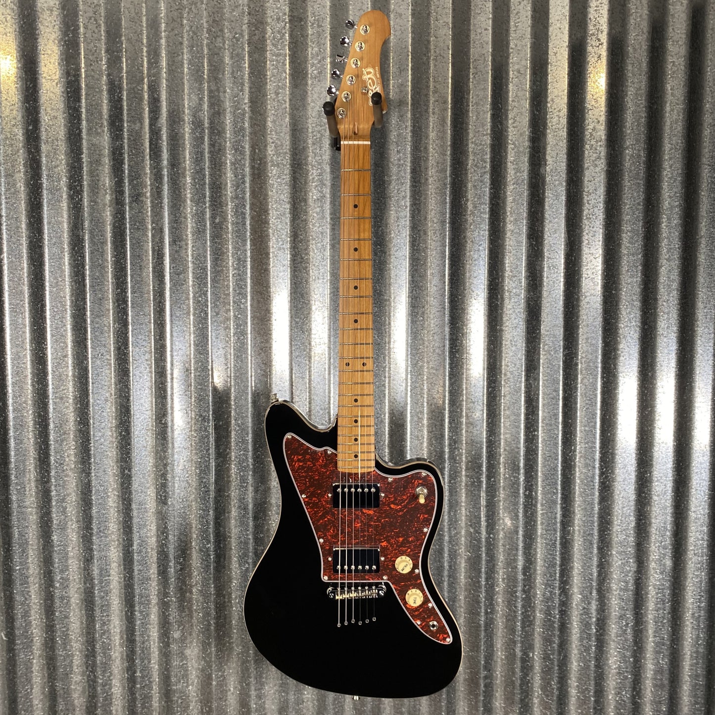 Jet JJ350BK HH Jazz Master Style Hard Tail Guitar Bound Black #0005