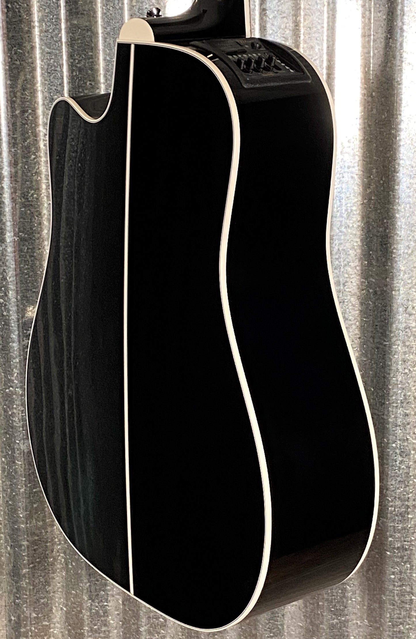 Takamine EF341SC Dreadnaught Acoustic Electric Cutaway Guitar Black & Case #0163