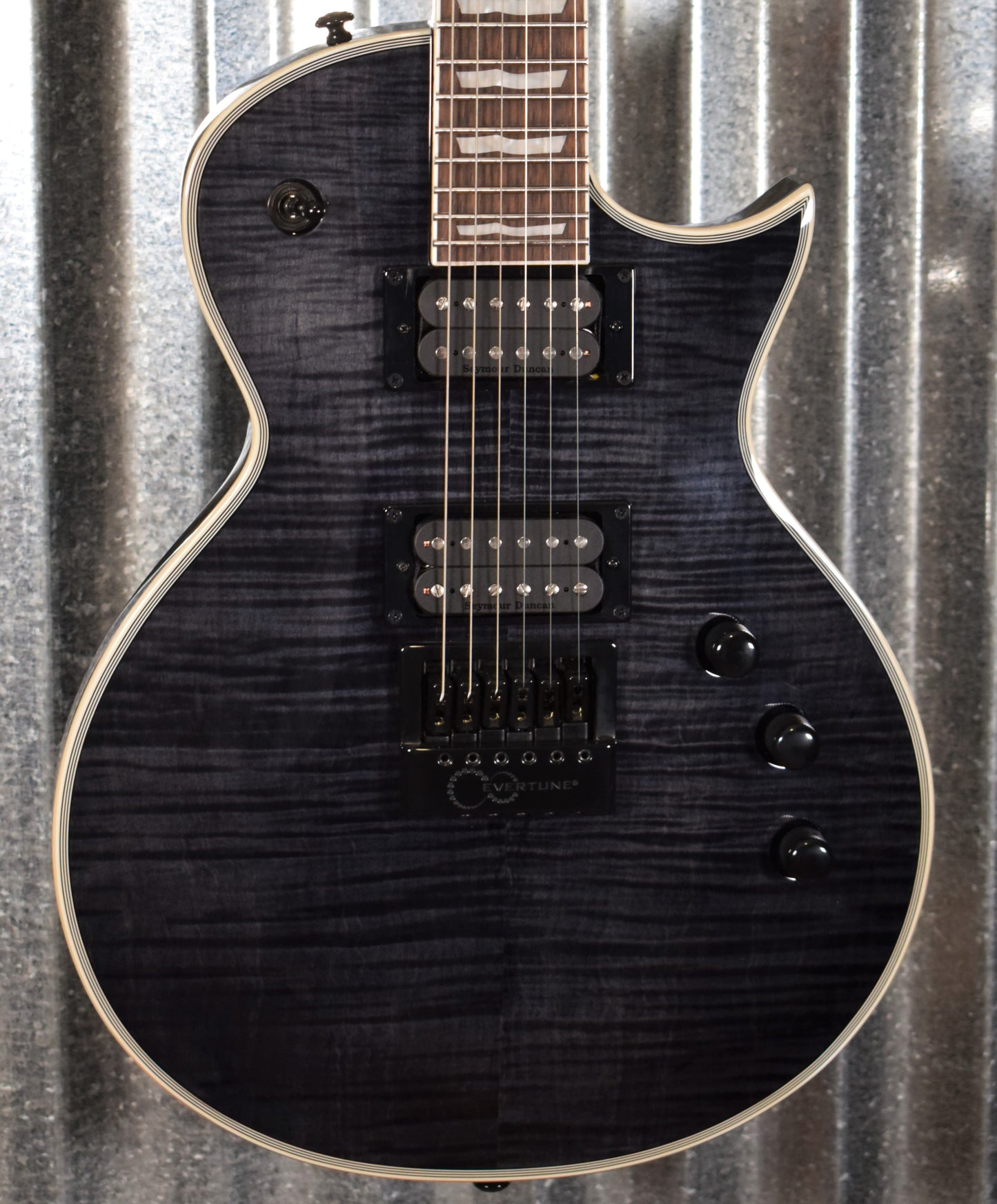 ESP LTD EC-1000 Evertune Flame Maple See Thru Black LEC1000ETFMSTBLK #0517