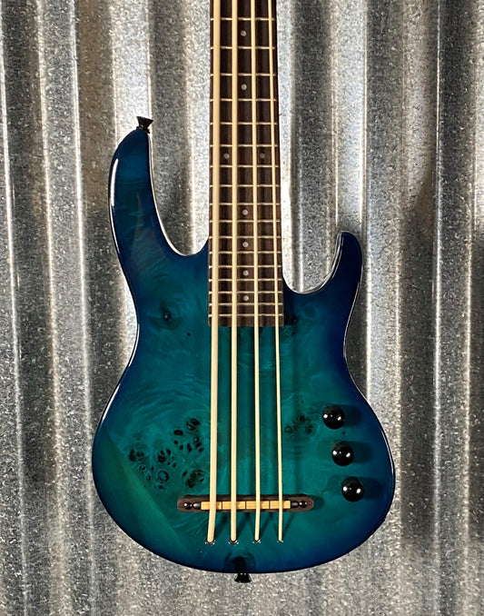 Smiger EUB-02B Burl Top Aquaburst Electric Ukulele Bass #0002