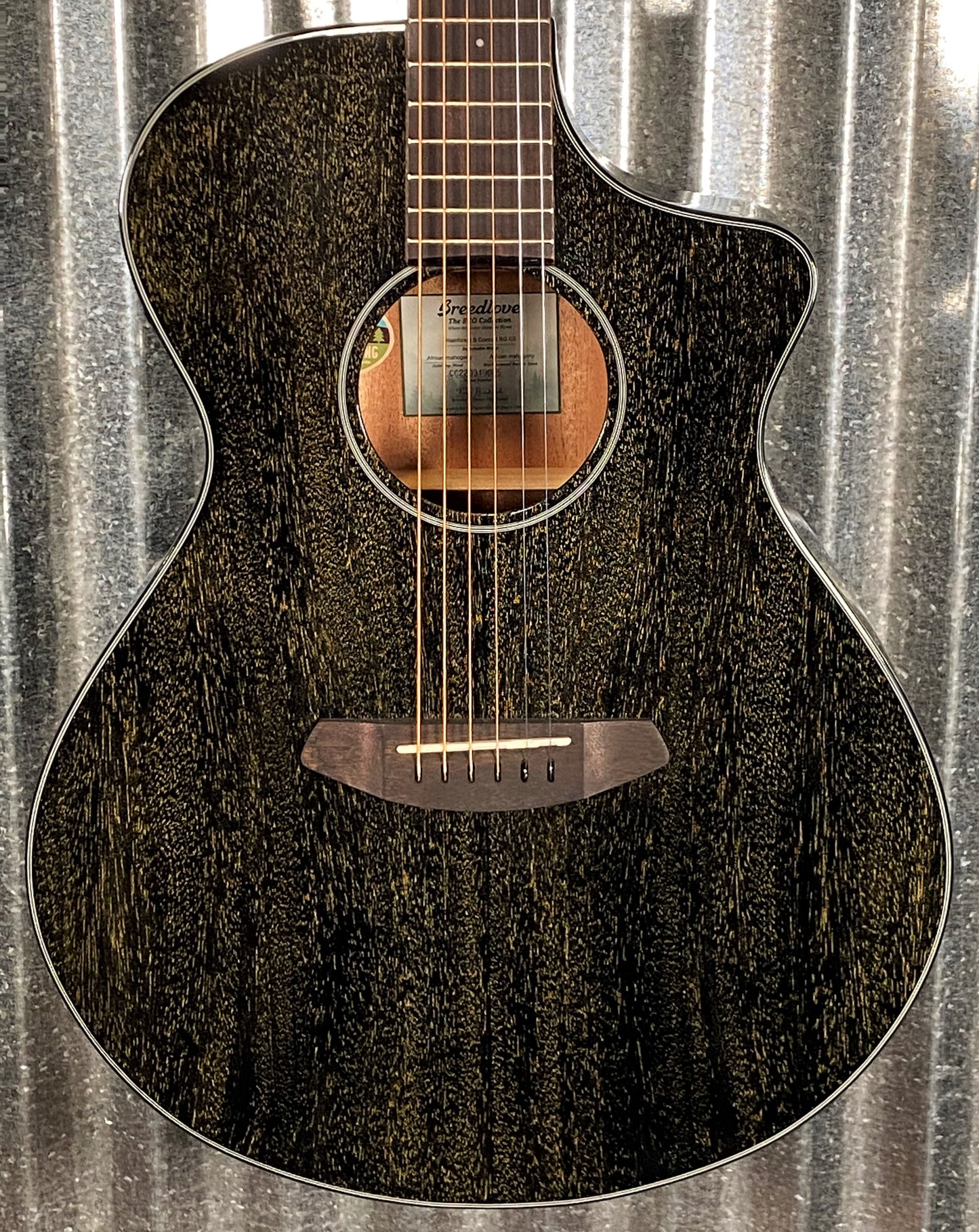 Breedlove Rainforest S Concert Black Gold CE Mahogany Acoustic Electric Guitar RFCN52CEAMAM #9085