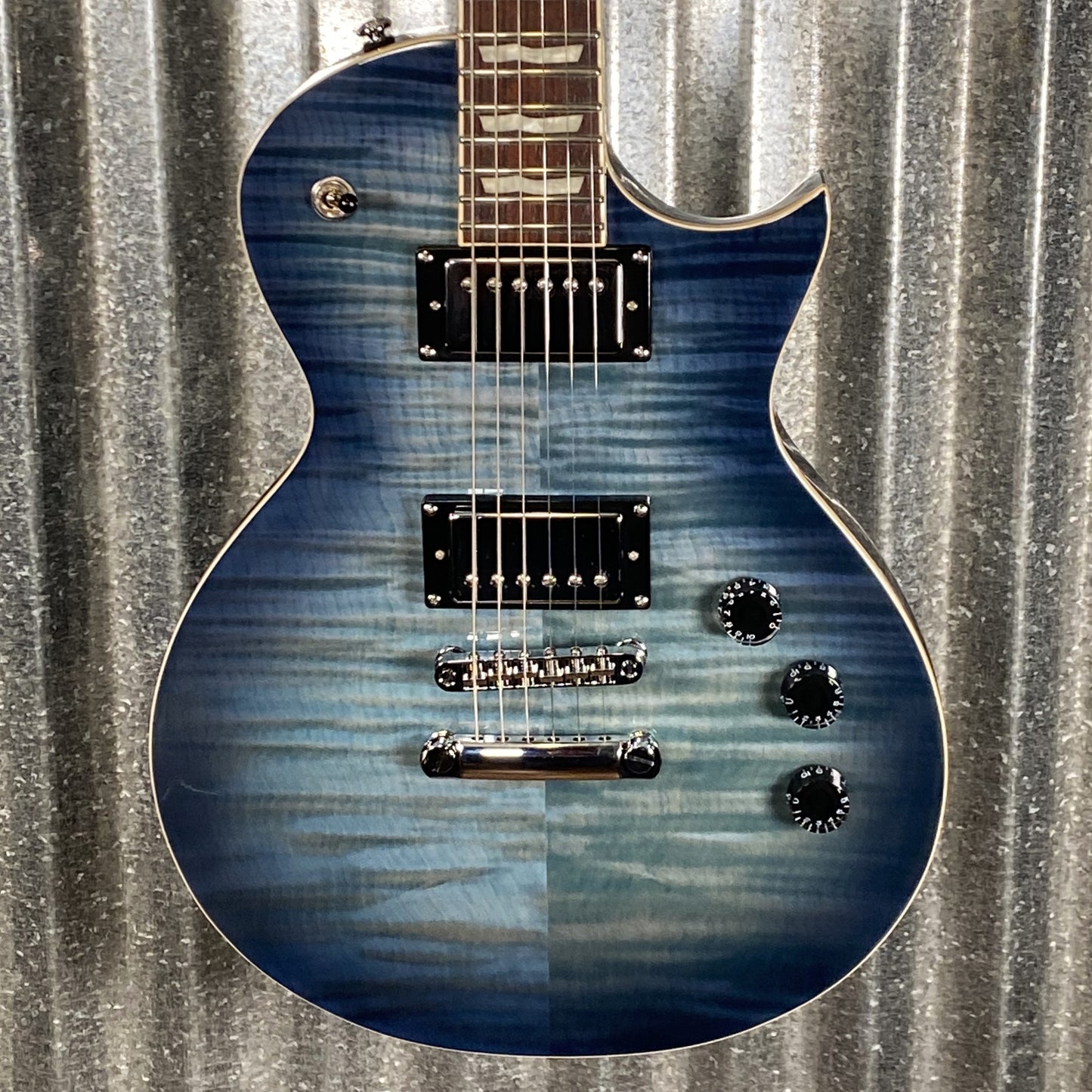 ESP LTD EC-256FM Flame Top Cobalt Blue Guitar #0361 B Stock