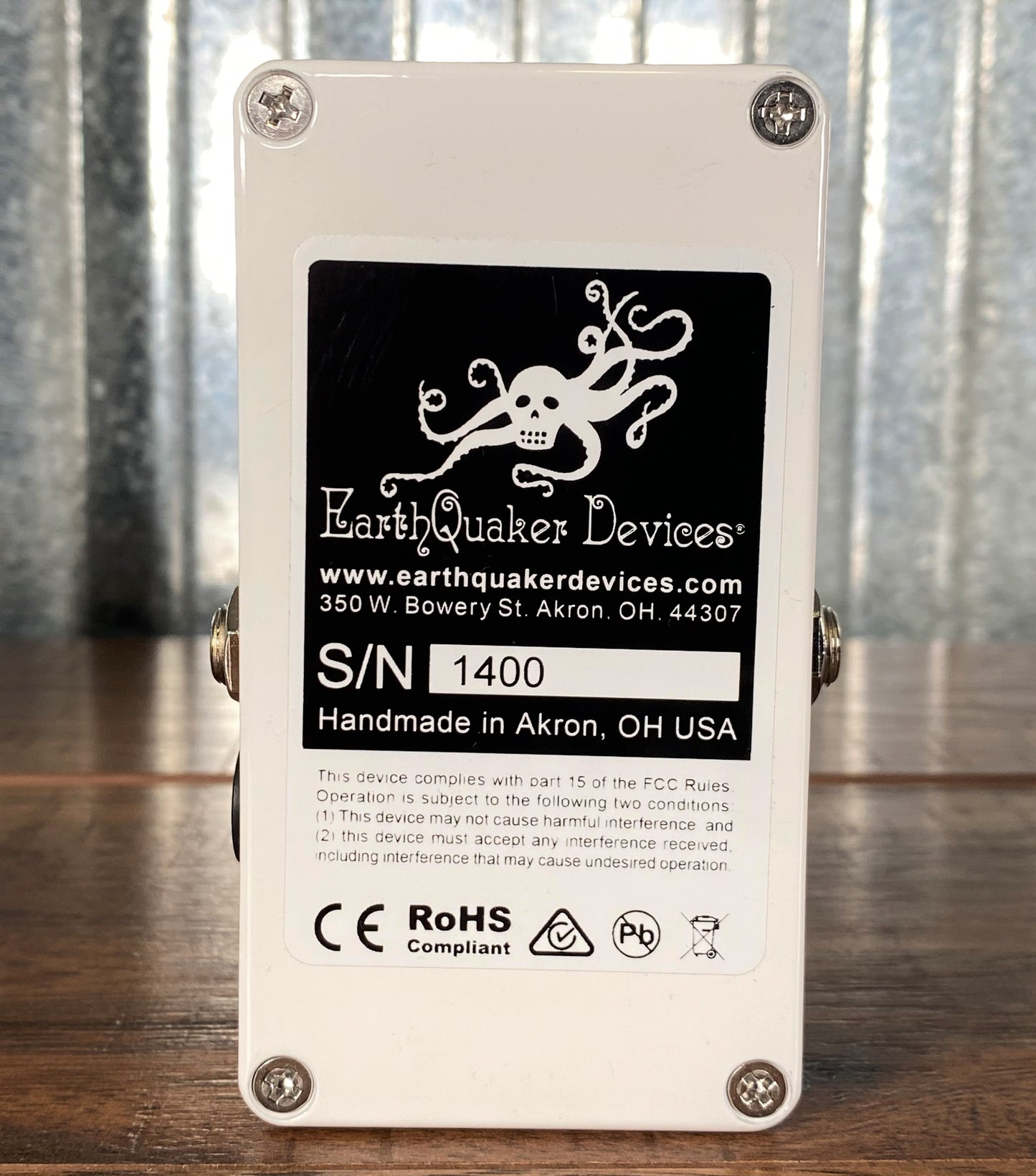 Earthquaker Devices EQD White Light Overdrive Guitar Effect Pedal NOS