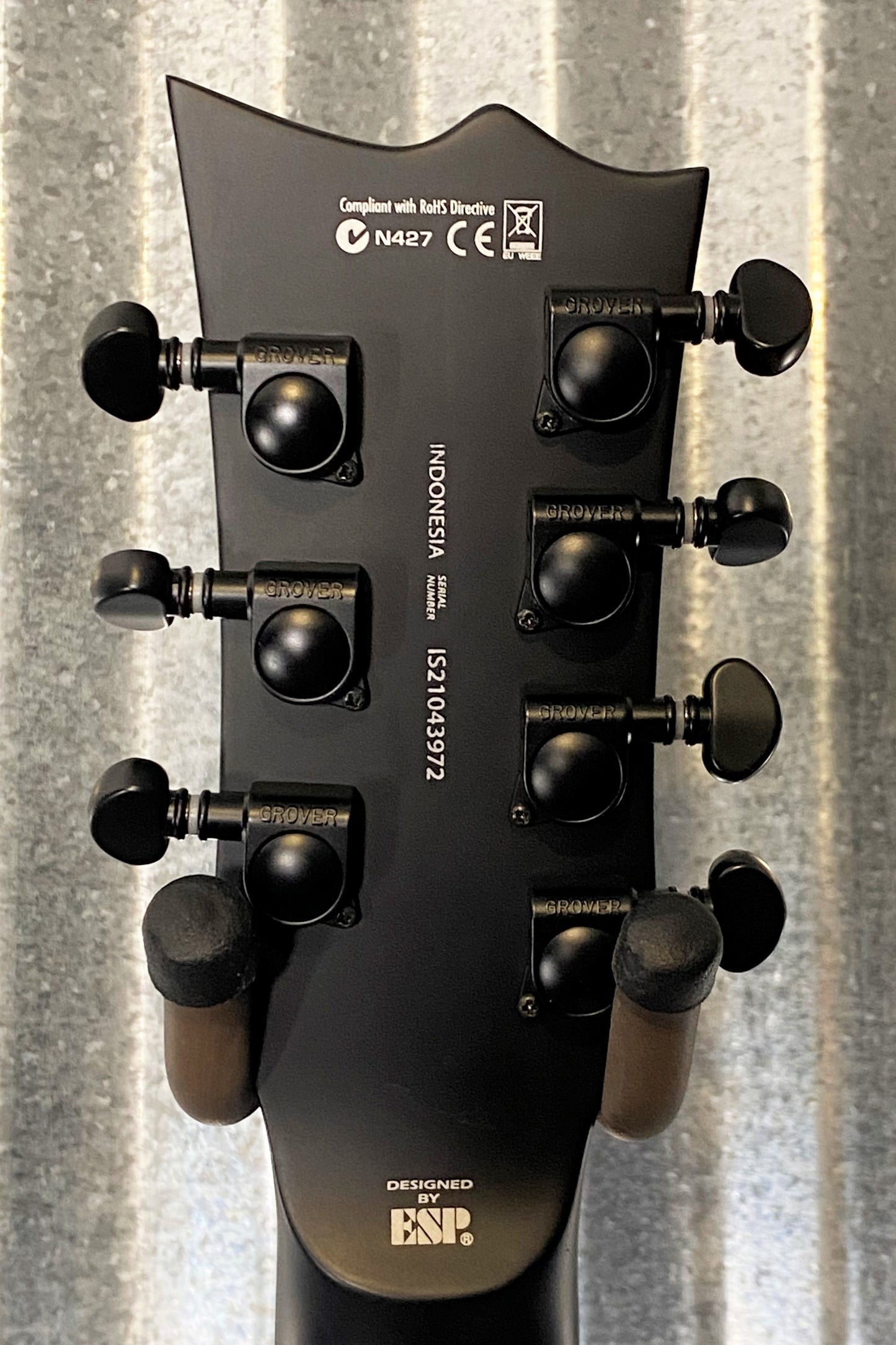 ESP LTD EC-407 Eclipse EMG 7 String Black Satin Guitar LEC407BLKS #3972 Used