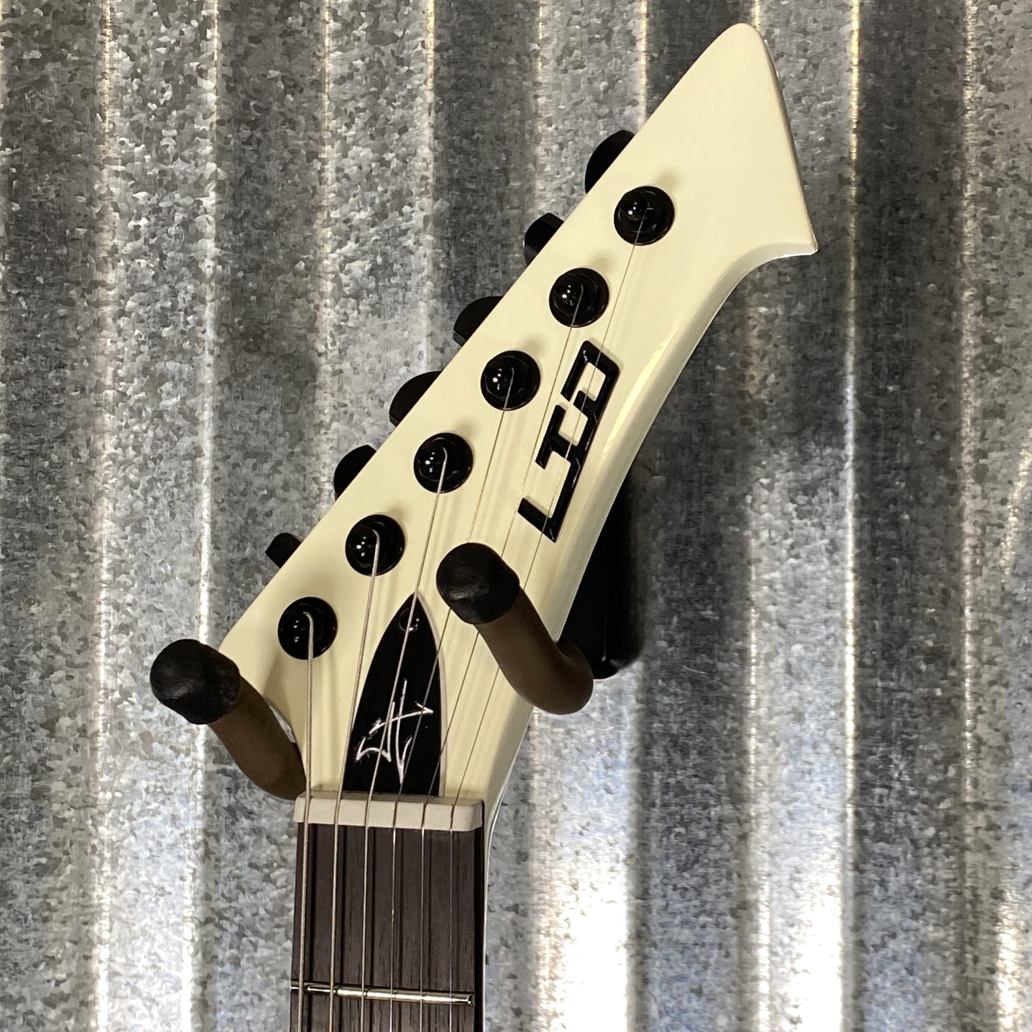 ESP LTD Vulture James Hetfield Olympic White EMG Guitar & Case #1178 B Stock