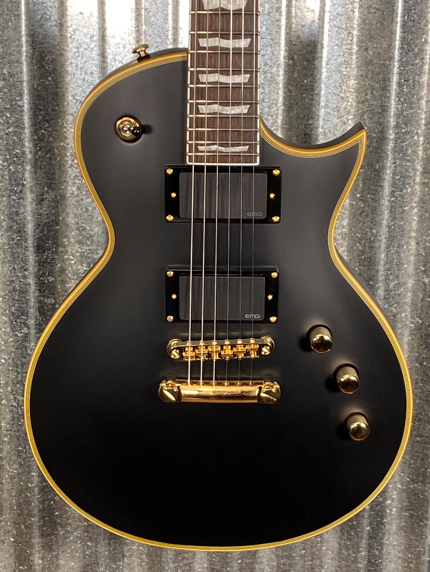ESP LTD EC-1000 Eclipse EMG Vintage Black Guitar LEC1000VB #0219 Used