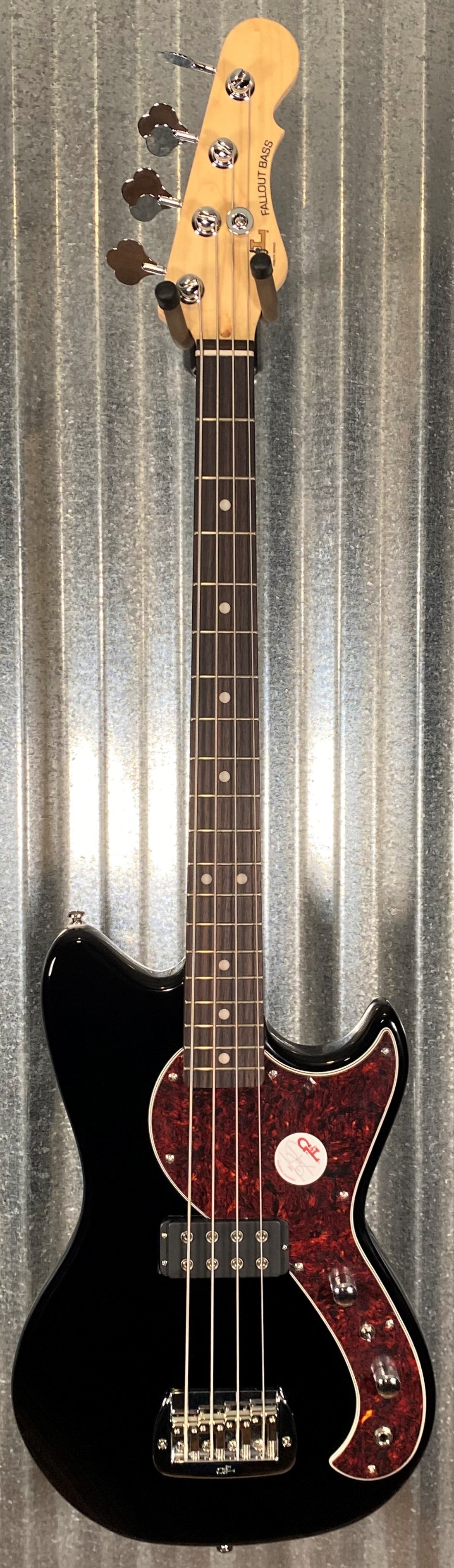 G&L Guitars Tribute Fallout Bass Short Scale 4 String Jet Black #5219