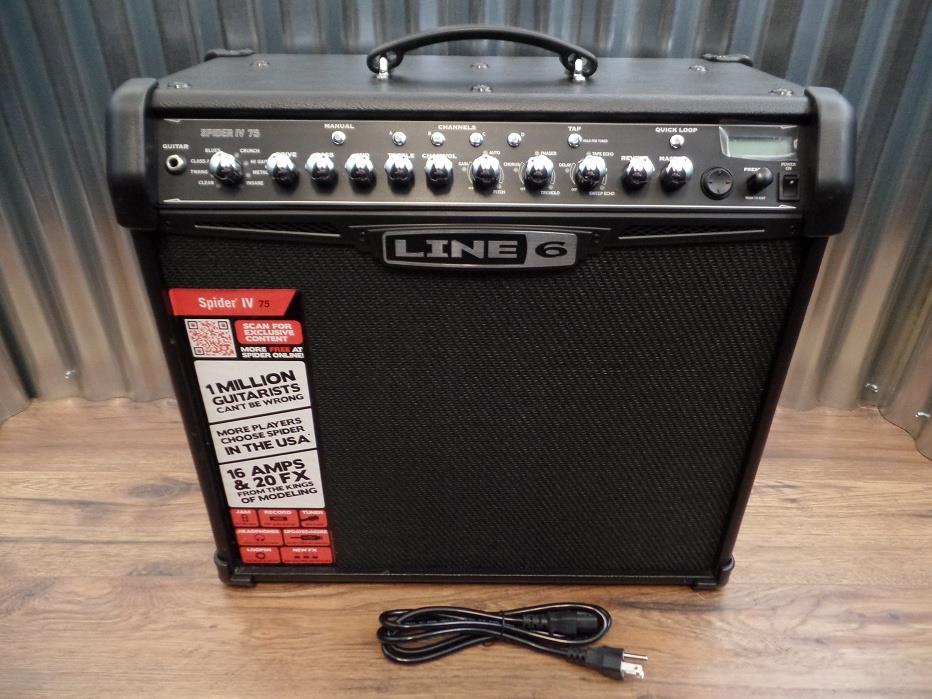 Line 6 Spider IV 75 1x12 75 Watt Combo Amplifier for Electric Guitar #1002 *