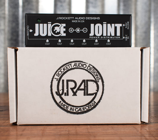J. Rockett Audio Designs Juice Joint 7 Output Filtered Pedalboard Guitar Effect Power Supply & Cables