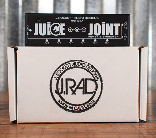 J. Rockett Audio Designs Juice Joint 7 Output Filtered Pedalboard Guitar Effect Power Supply & Cables