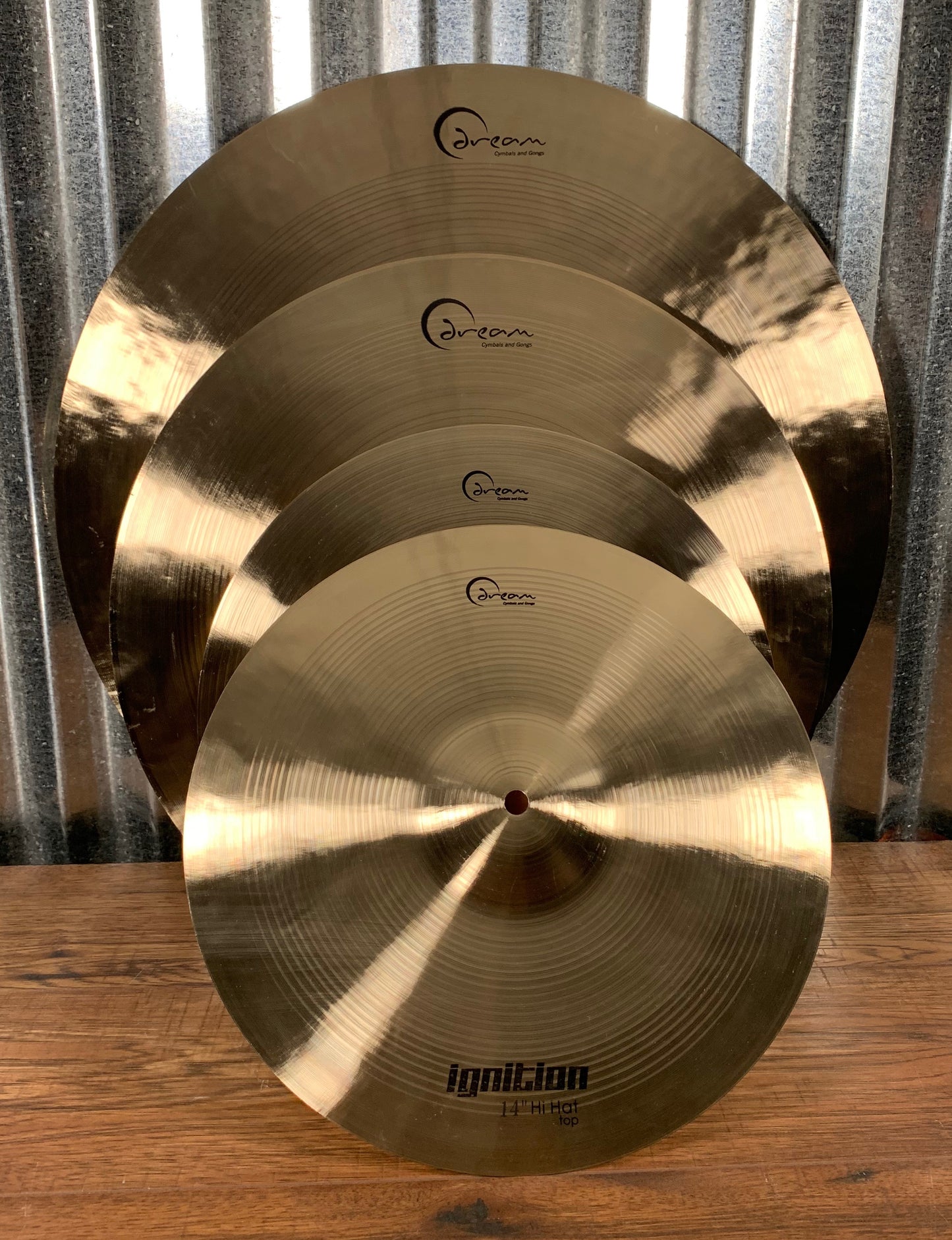Dream Cymbals IGNCP3+ Ignition Series 3 Piece Cymbal Pack Large - 14" Hi-Hat Set, 18" Crash, 22" Ride & Bag