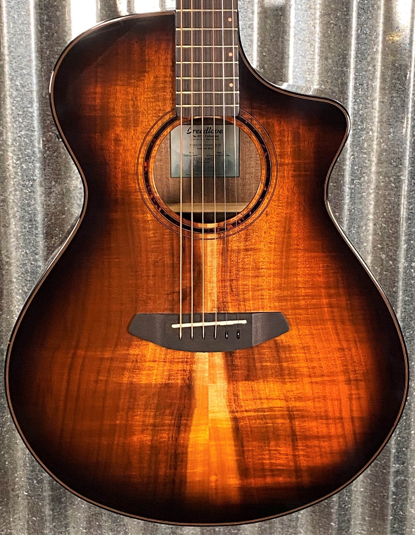 Breedlove Pursuit Exotic S Concert Edgeburst CE Koa Acoustic Electric Guitar PSCN44CEKOKO #8857