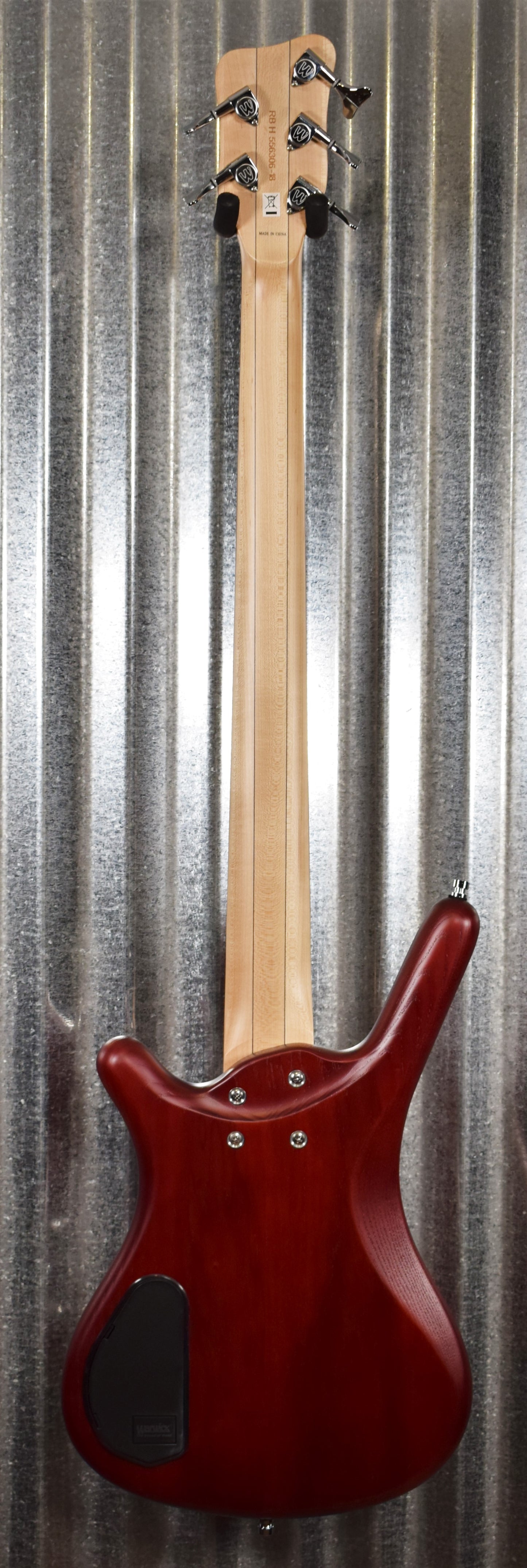 Warwick Rockbass Corvette $$ Double Buck Burgundy 5 String Bass & Bag #0618